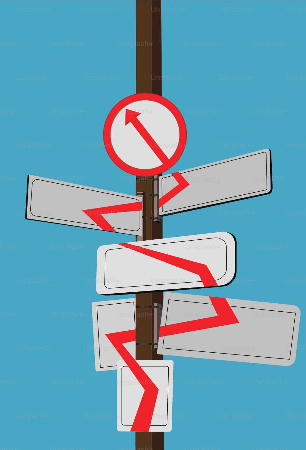 Vector Signpost with an up arrow