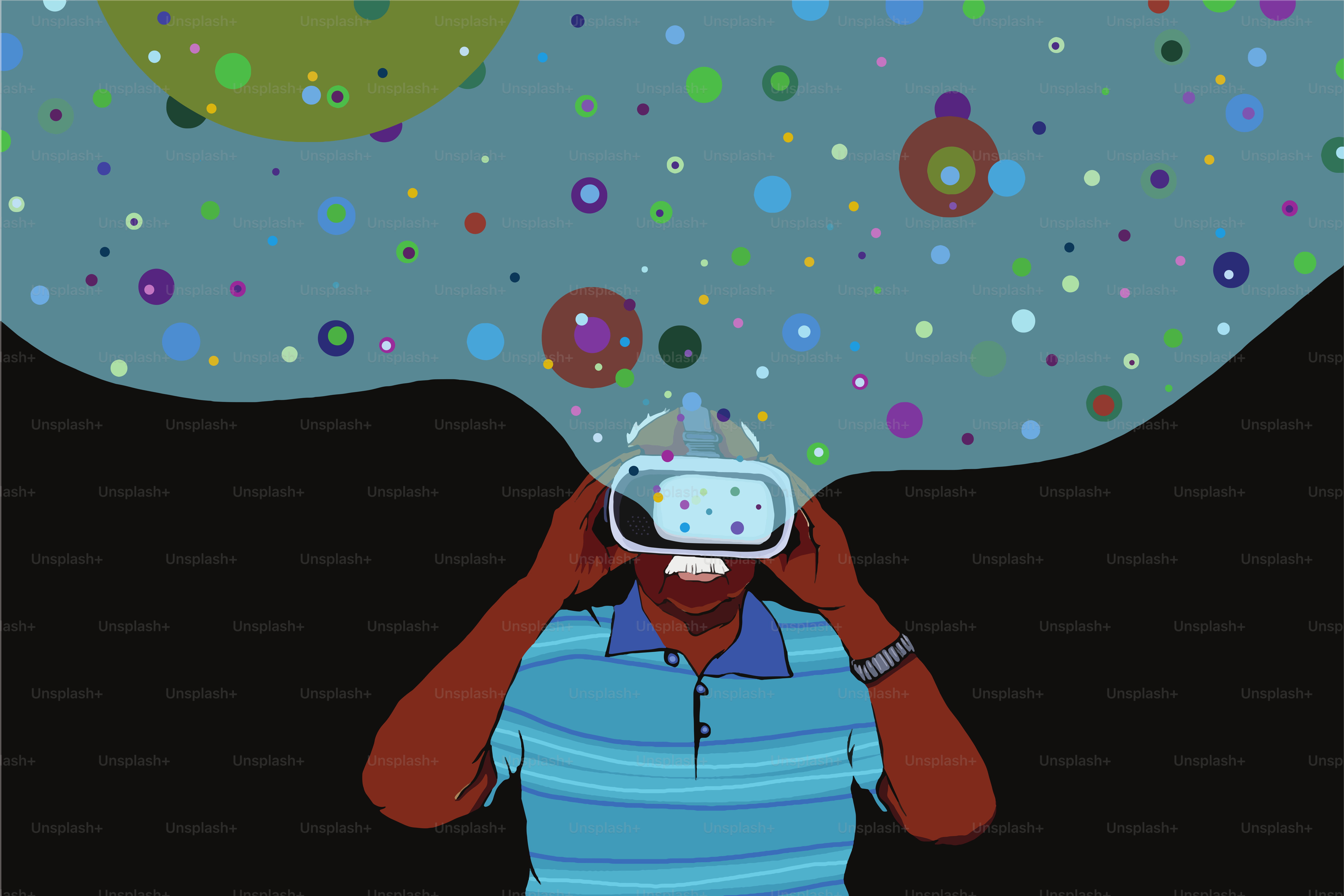 VR glasses gives senior man new ideas