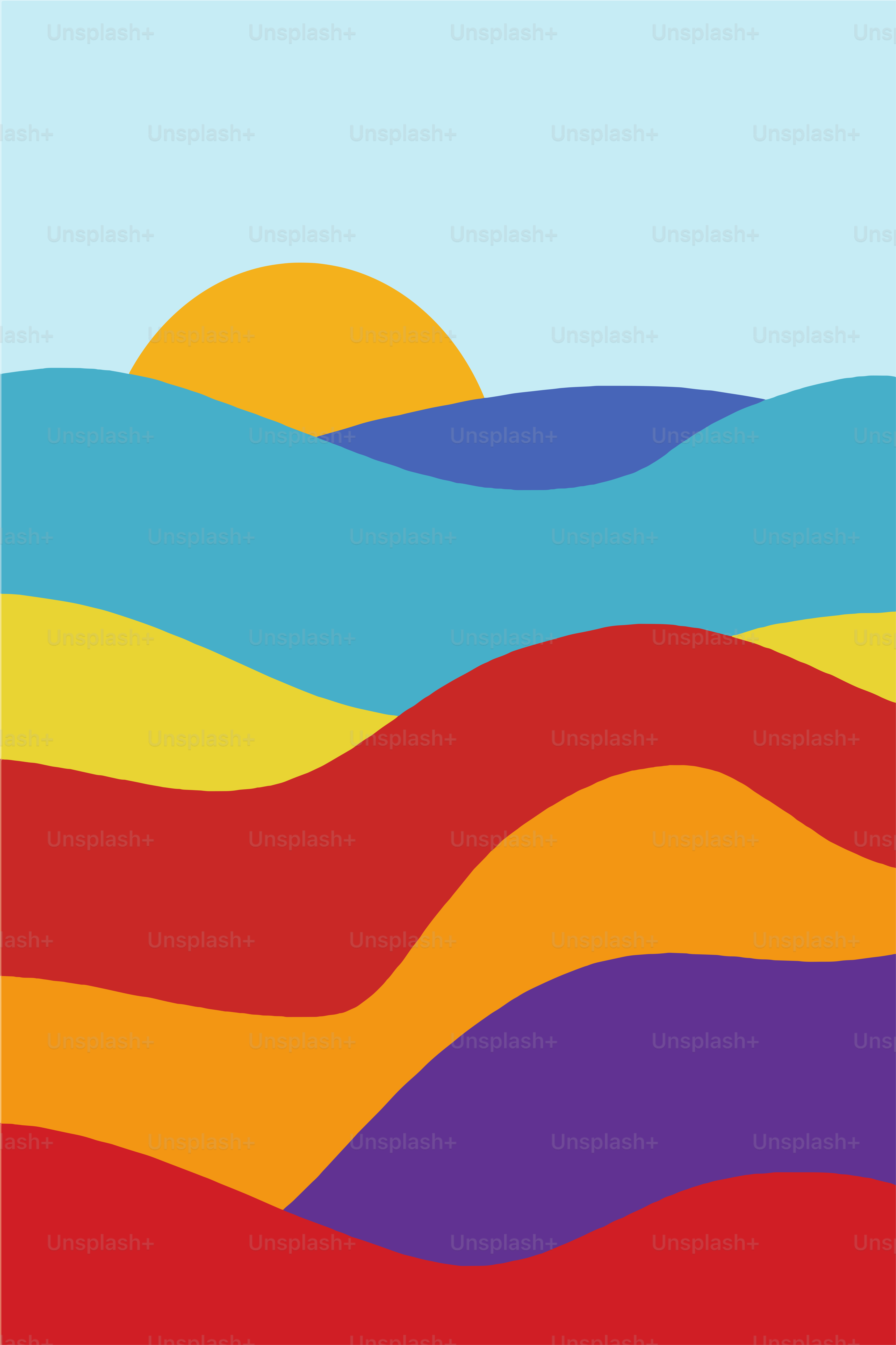 Season Spring in minimalist art style