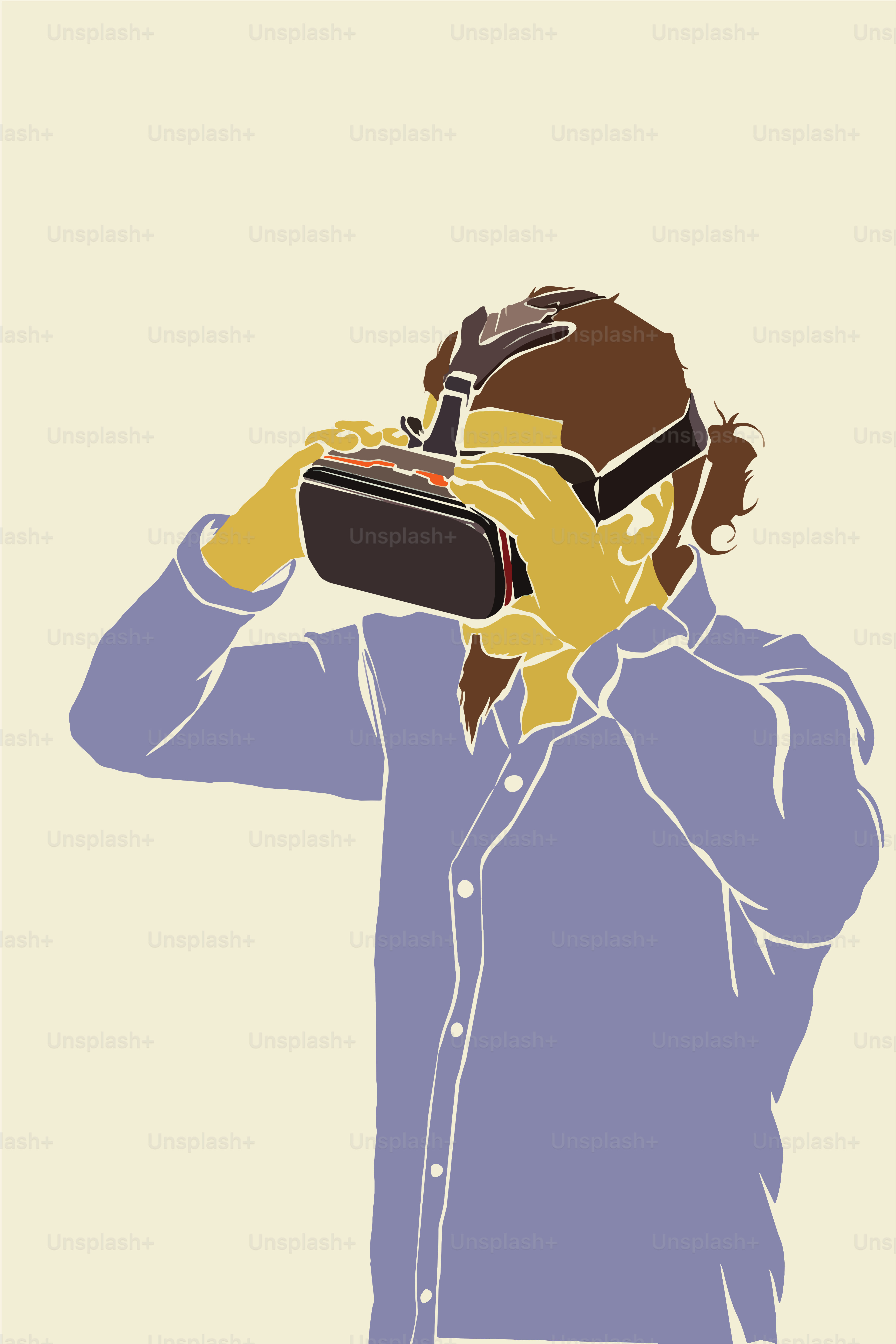 Young professor using VR and demonstrating the usage