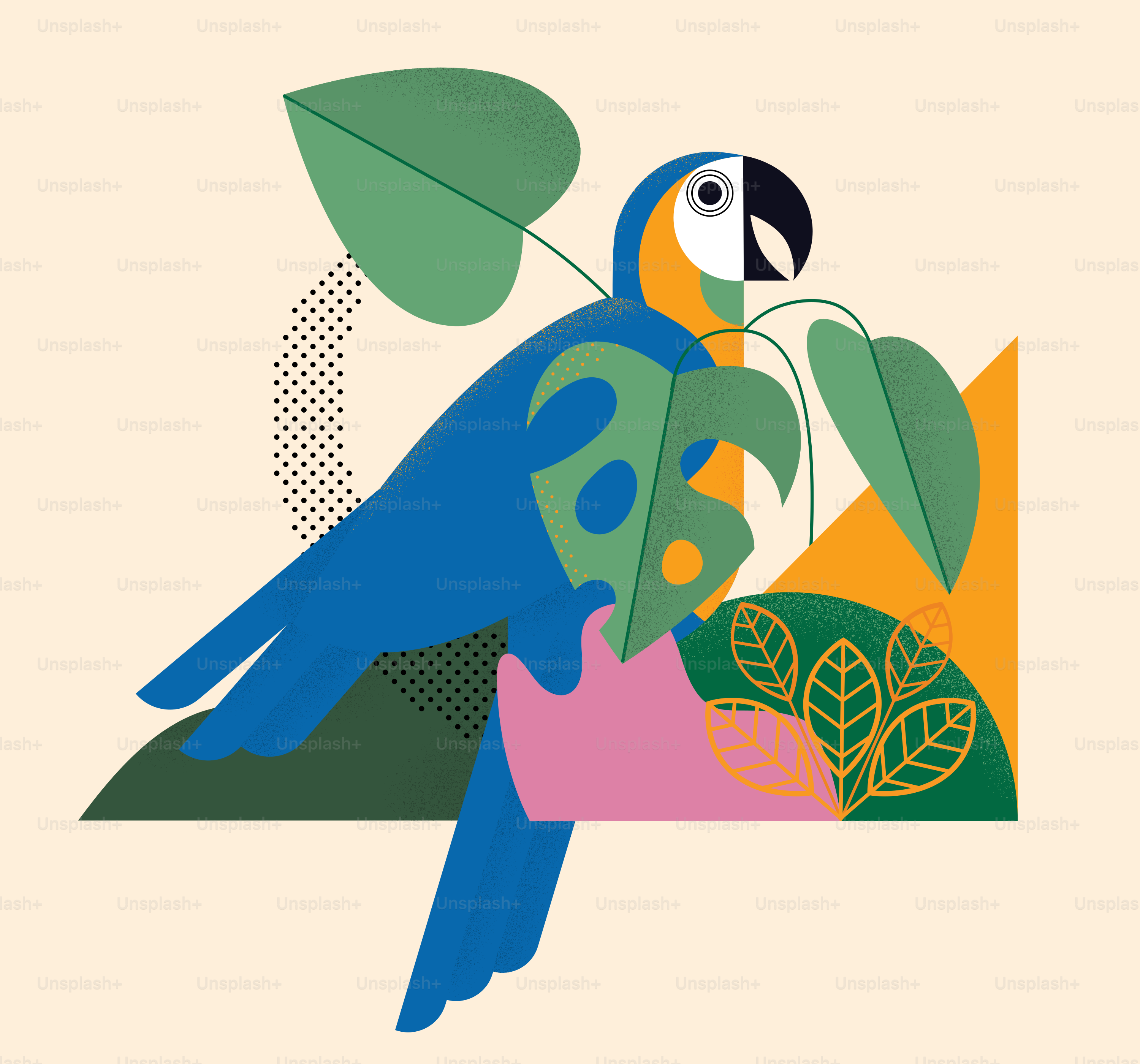 A colorful bird sitting on top of a plant