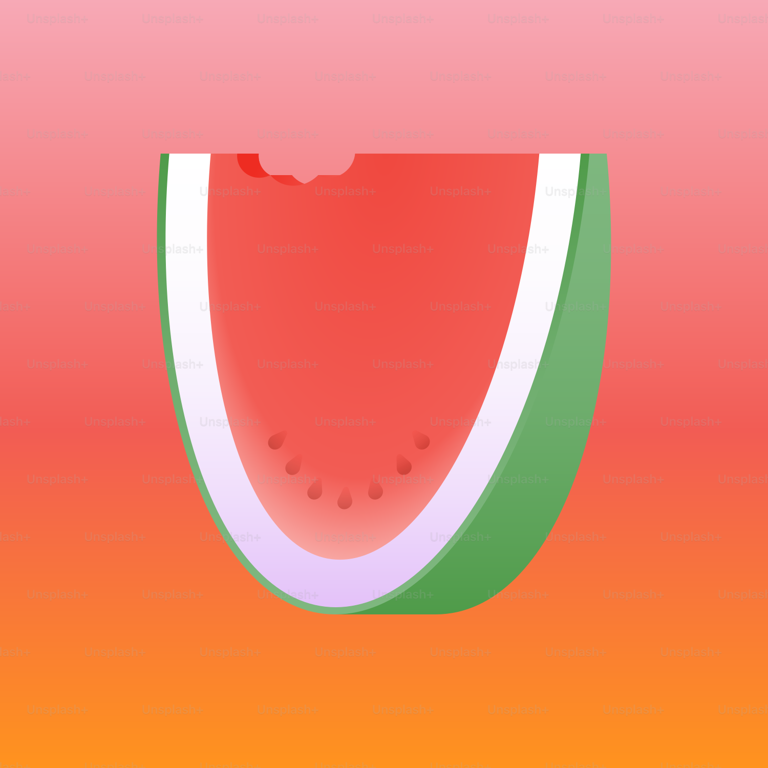 A slice of watermelon with a bite taken out