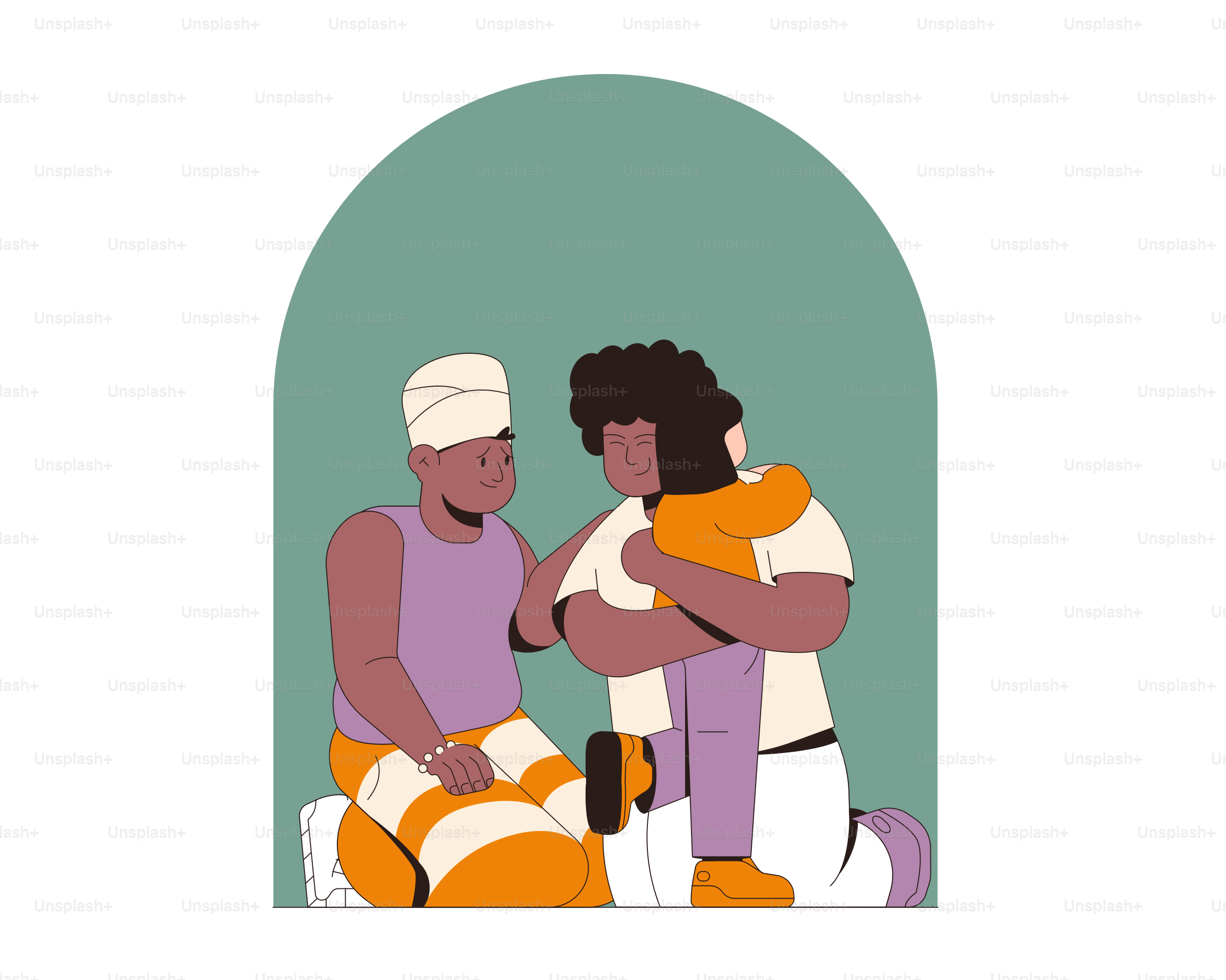 Two people embracing with one offering comfort