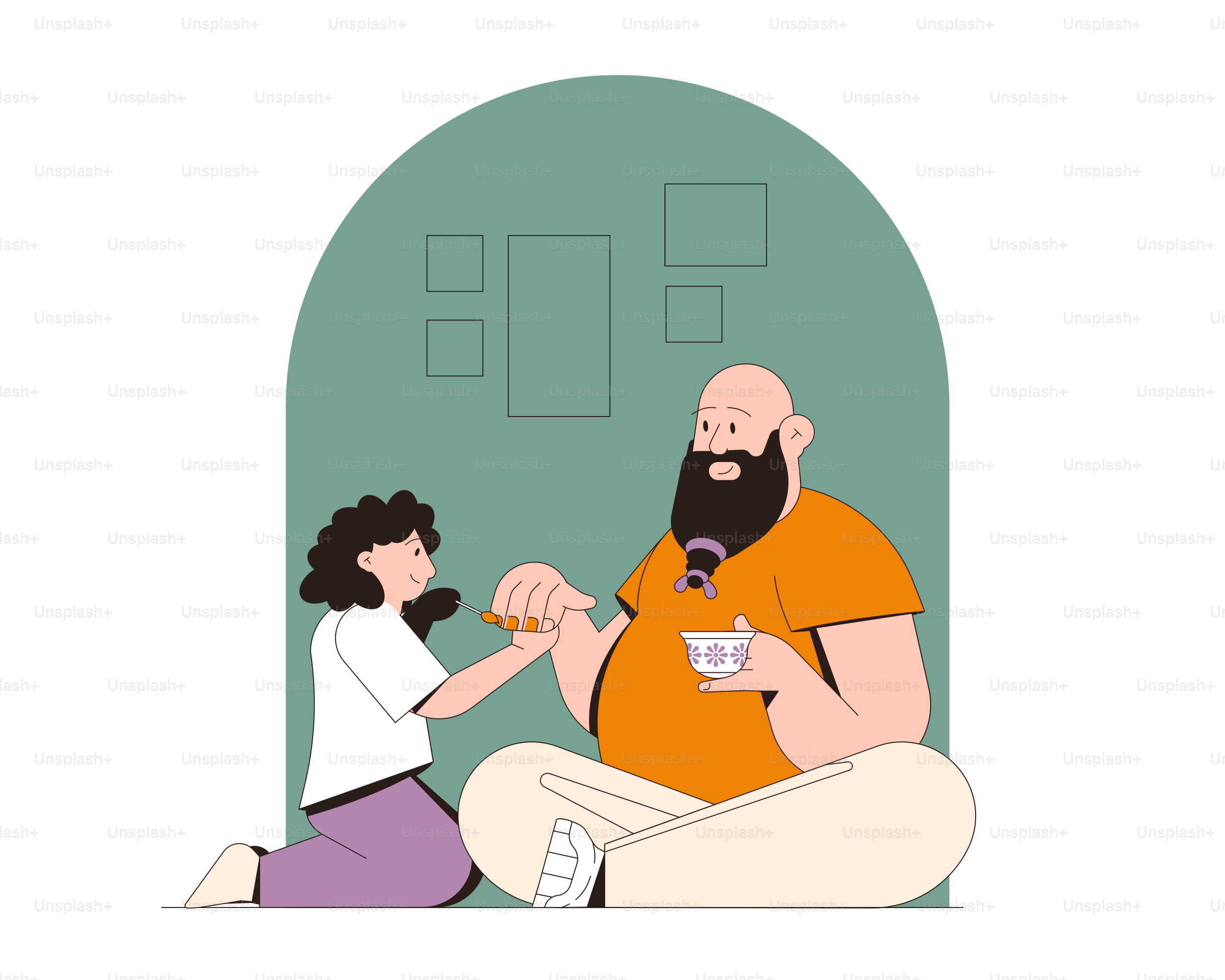 Father and daughter sharing a moment