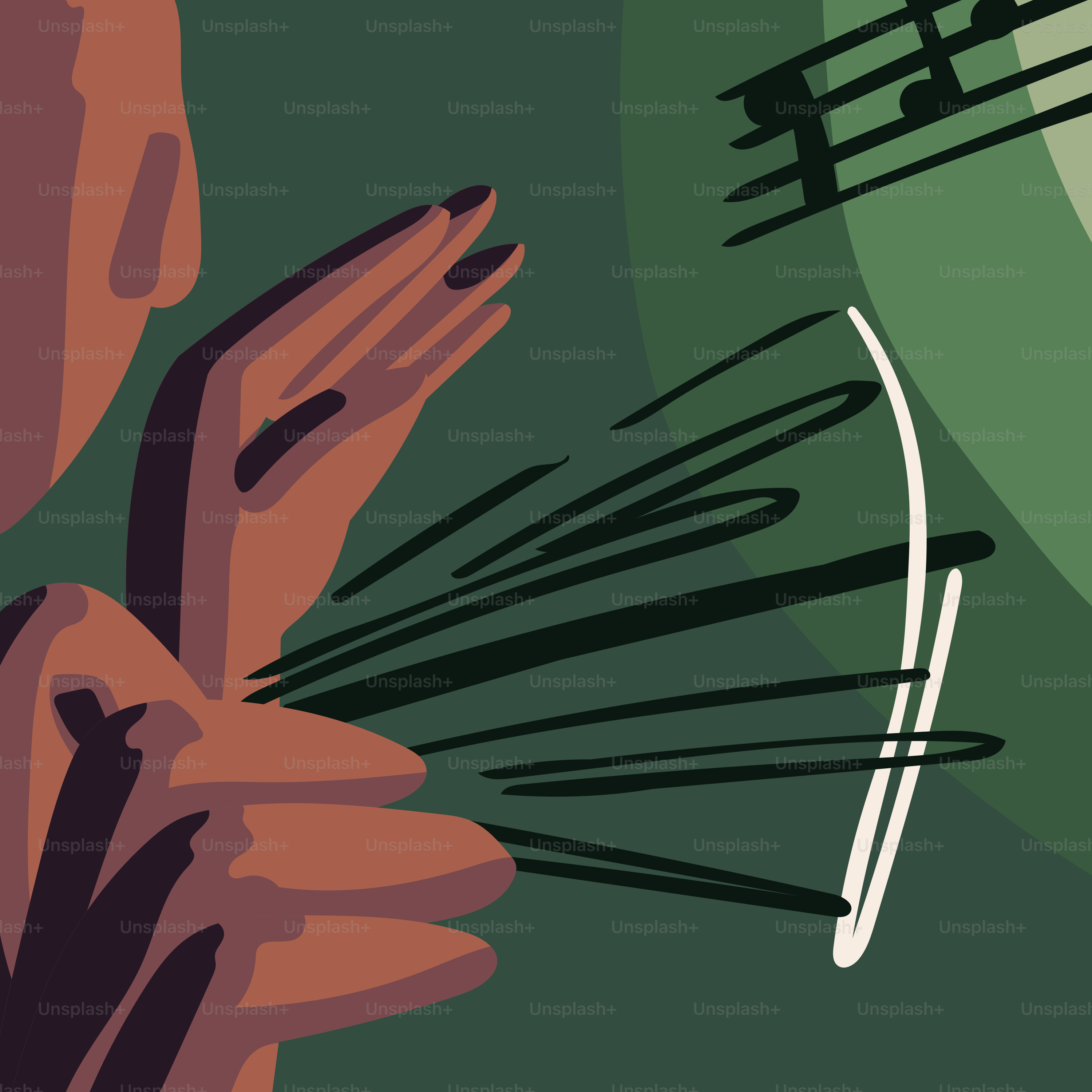 Person, die eine Mundharmonika mit Noten spielt