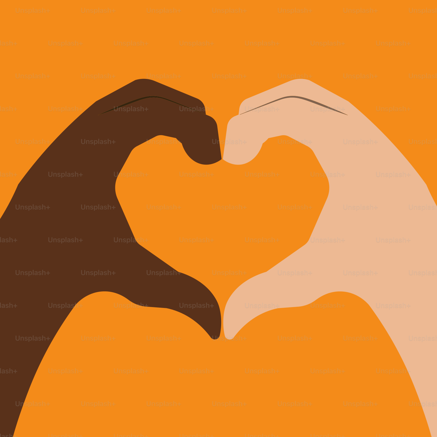 두 사람이 손에 심장을 쥐고 있어 벡터 – Unsplash의 무료 그림 이미지, image size:3000x3000