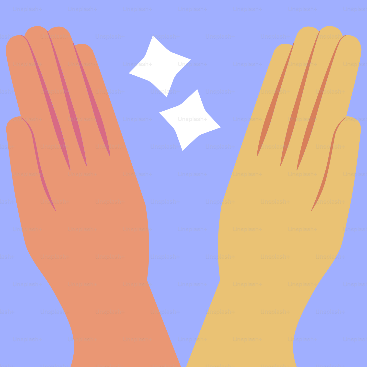 Two hands giving a high five