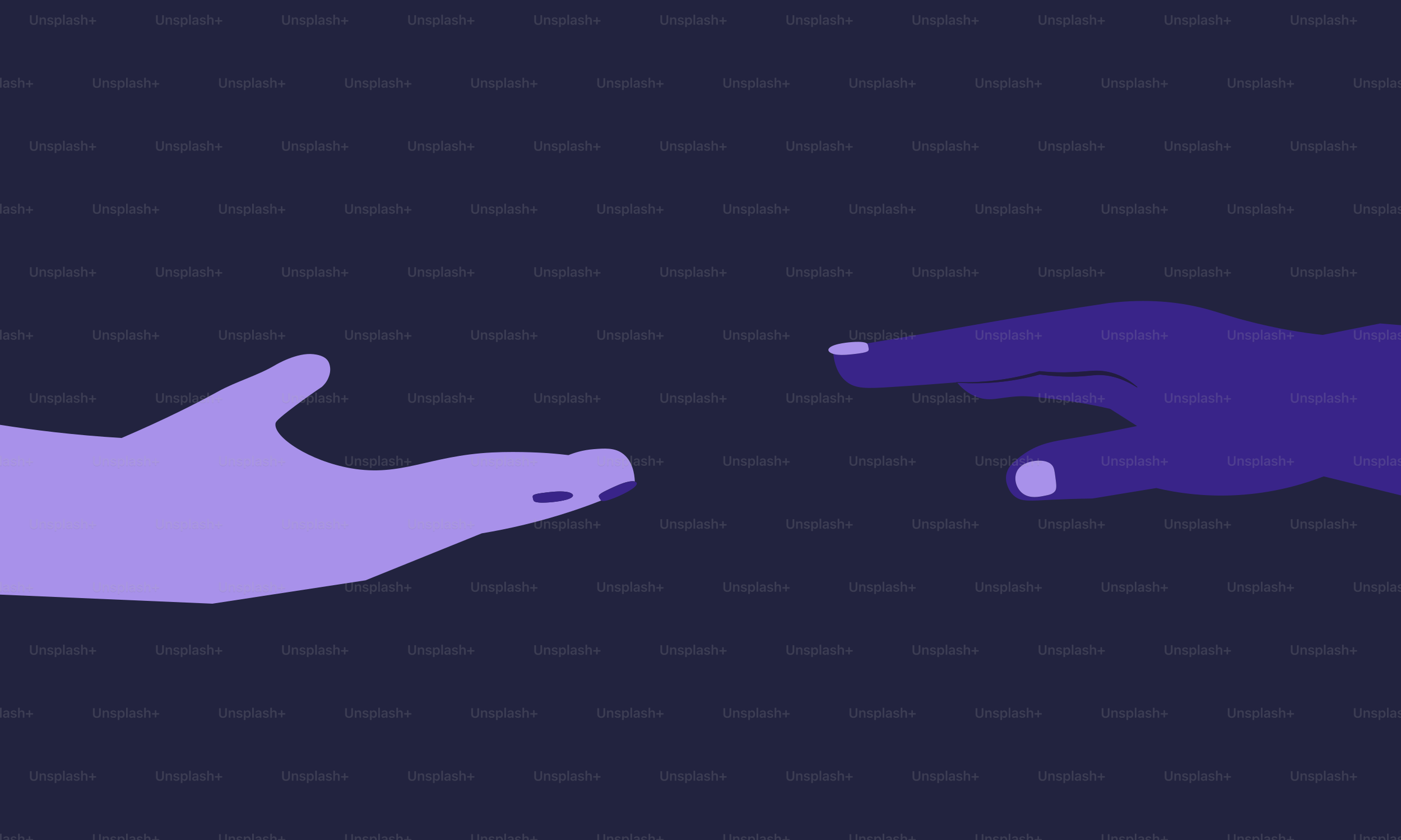 Two hands reaching out towards each other