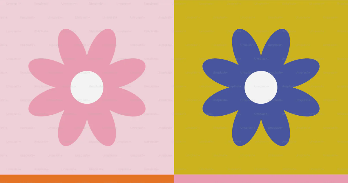 Six colorful flowers arranged in a grid vector – Wallpaper Image on ...