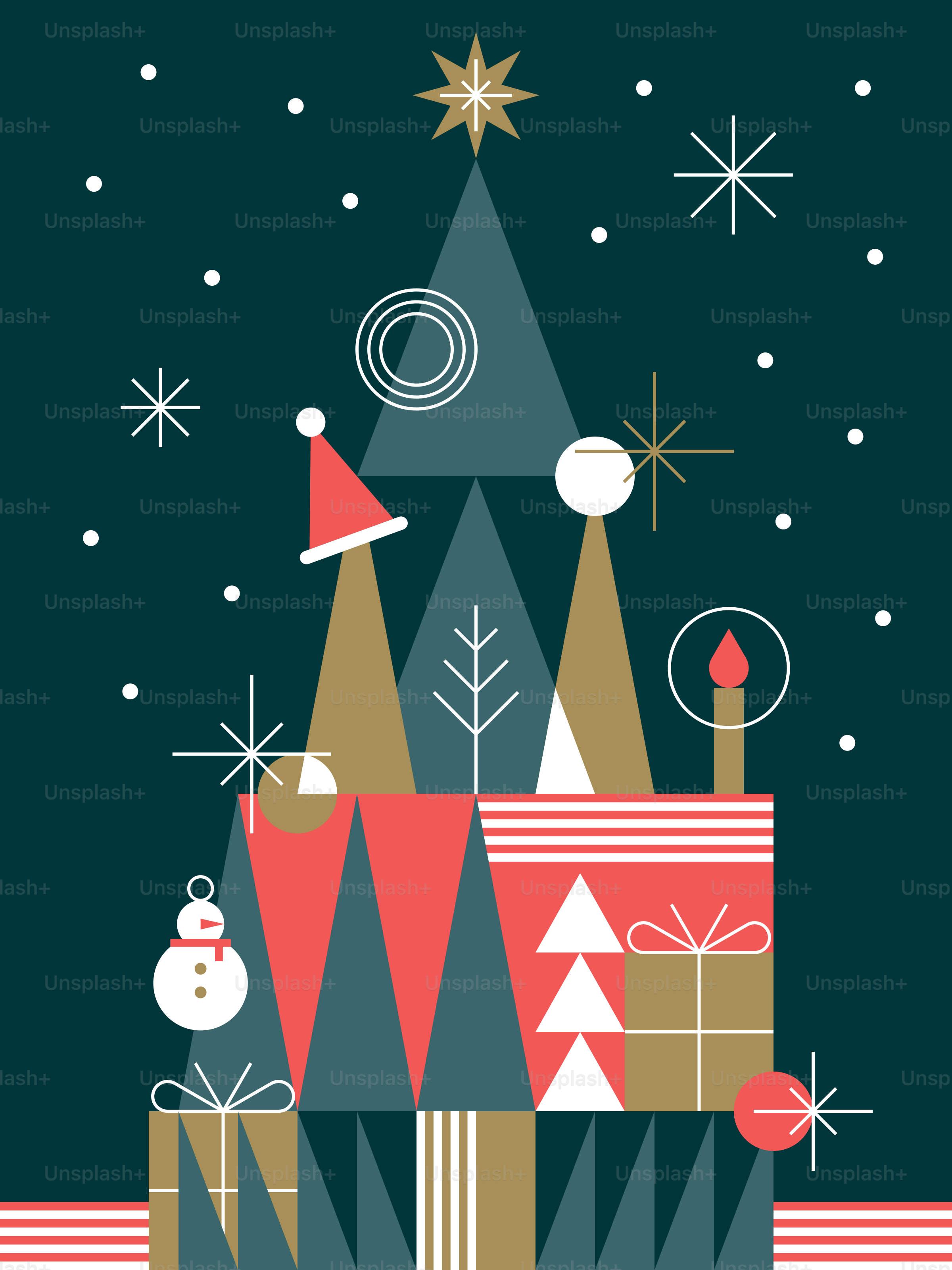 Un sapin de Noël avec des cadeaux dessus