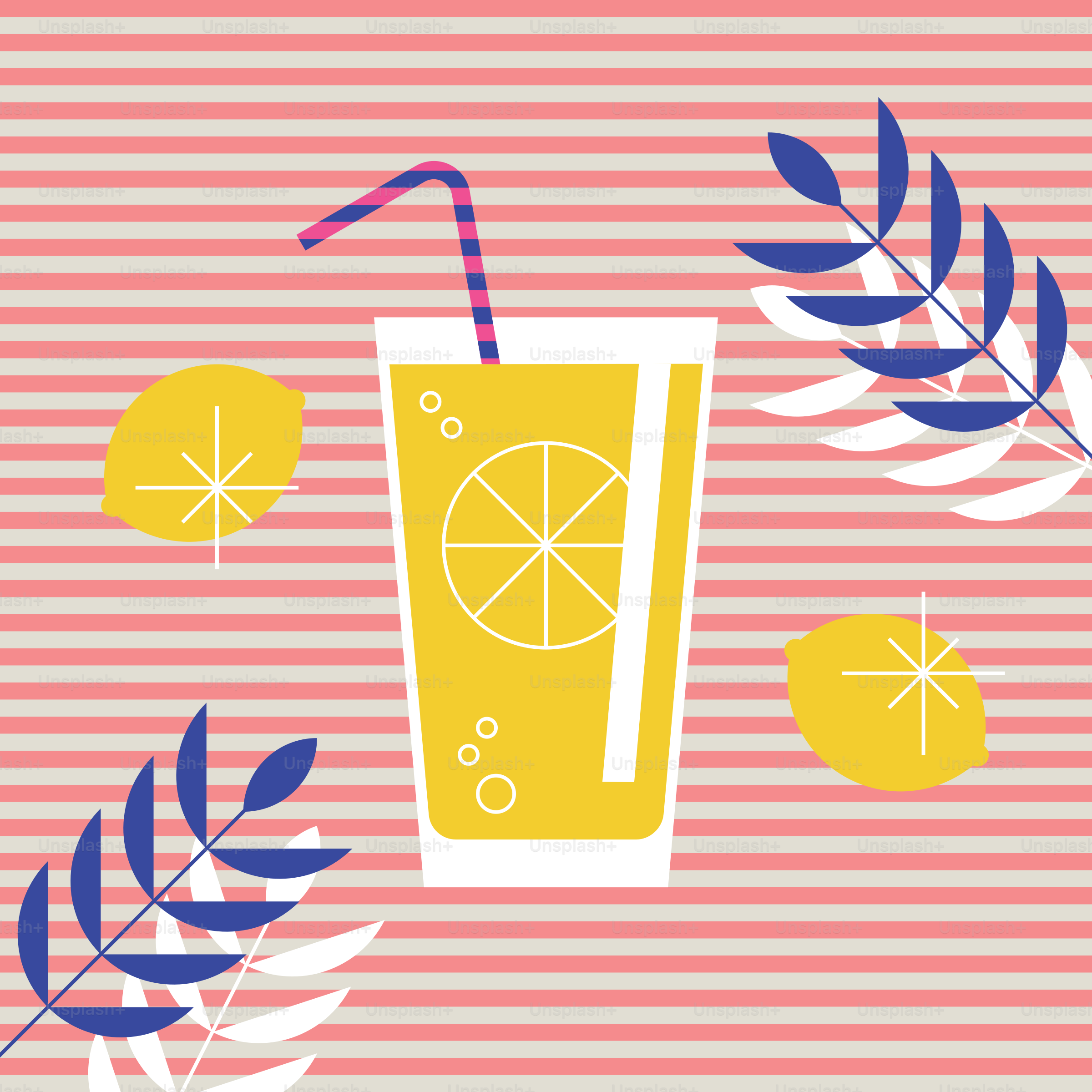 A tall glass of lemonade with lemons and leaves