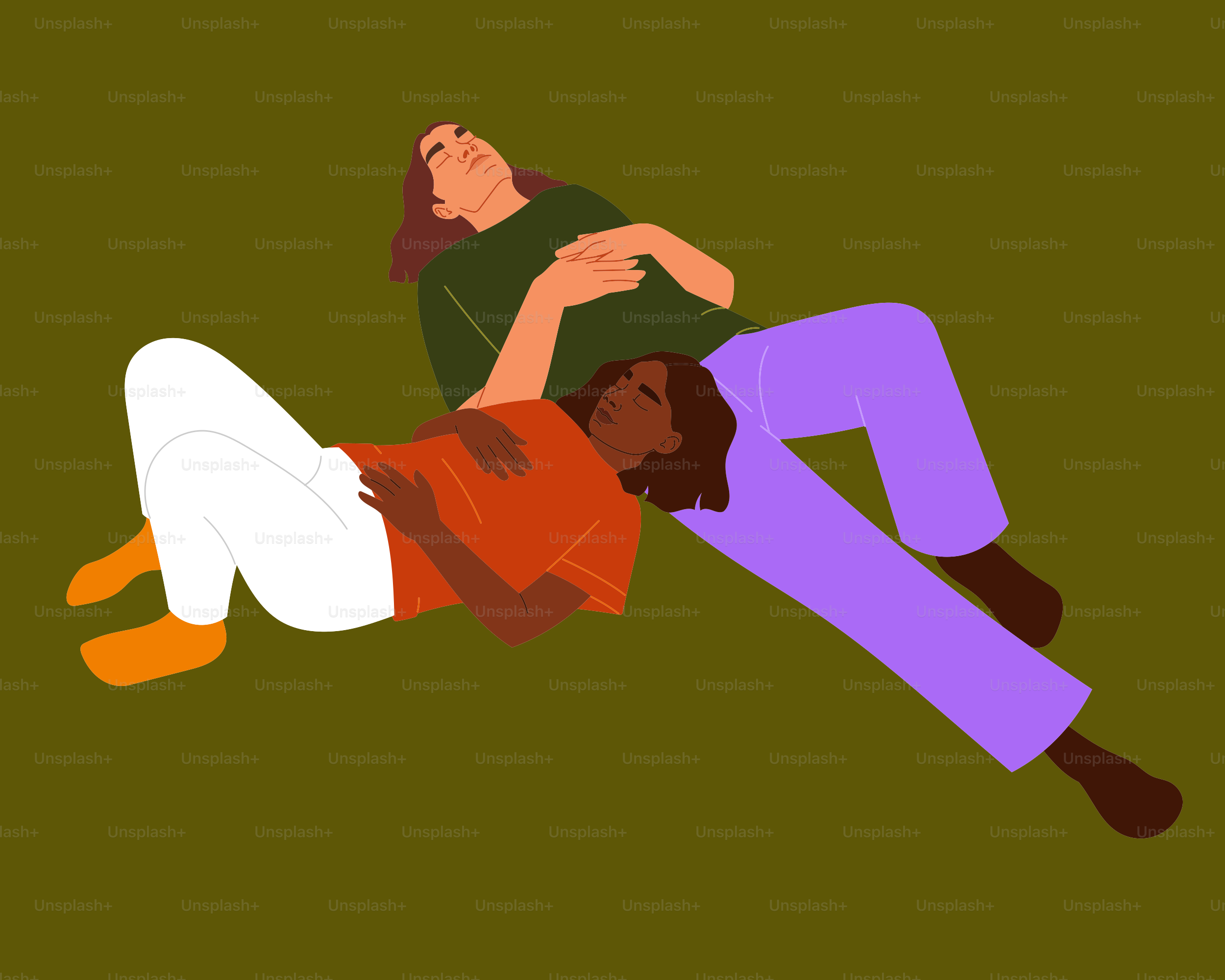 Due persone che si rilassano su una superficie verde.