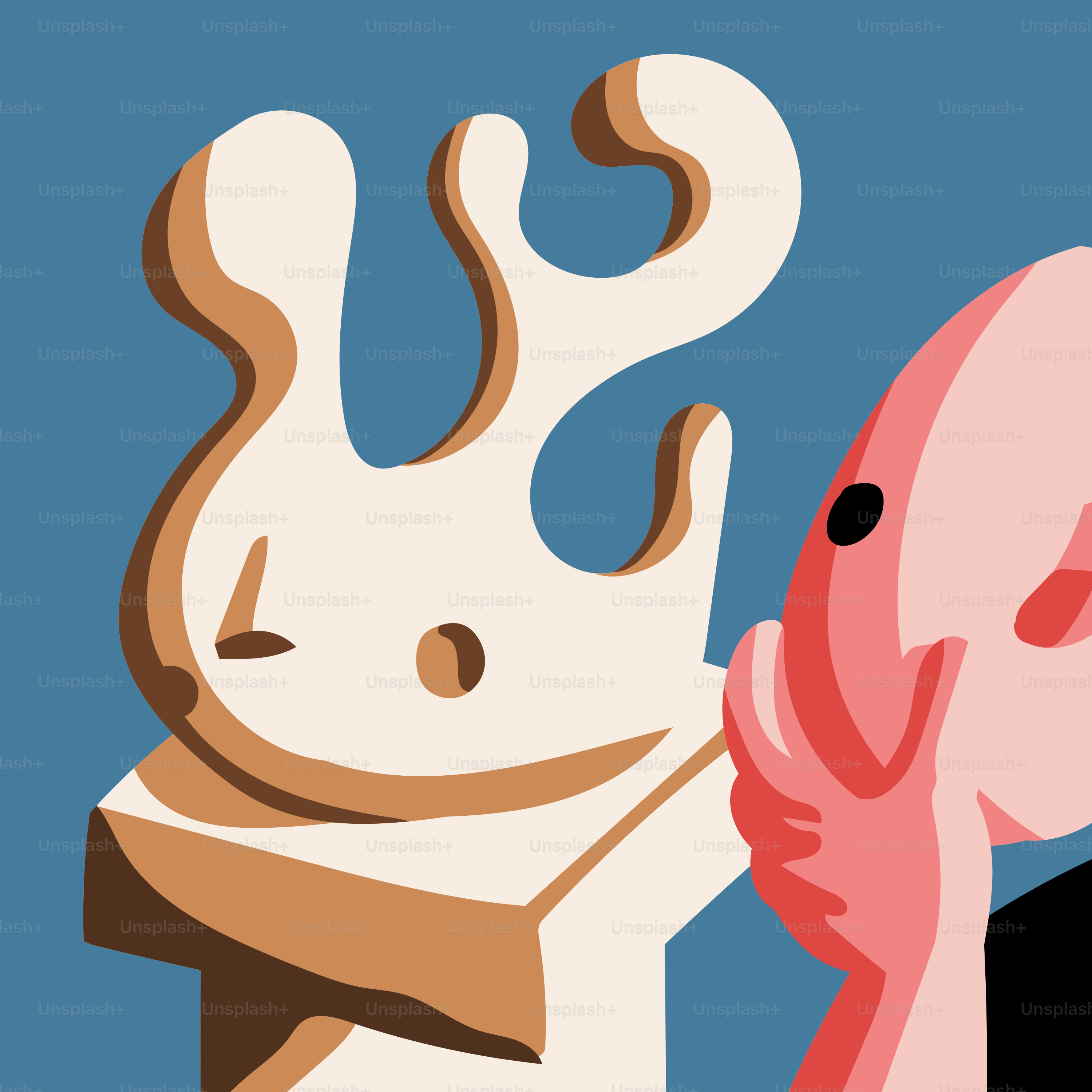 Abstrakte Skulptur mit dem Gesicht einer Person