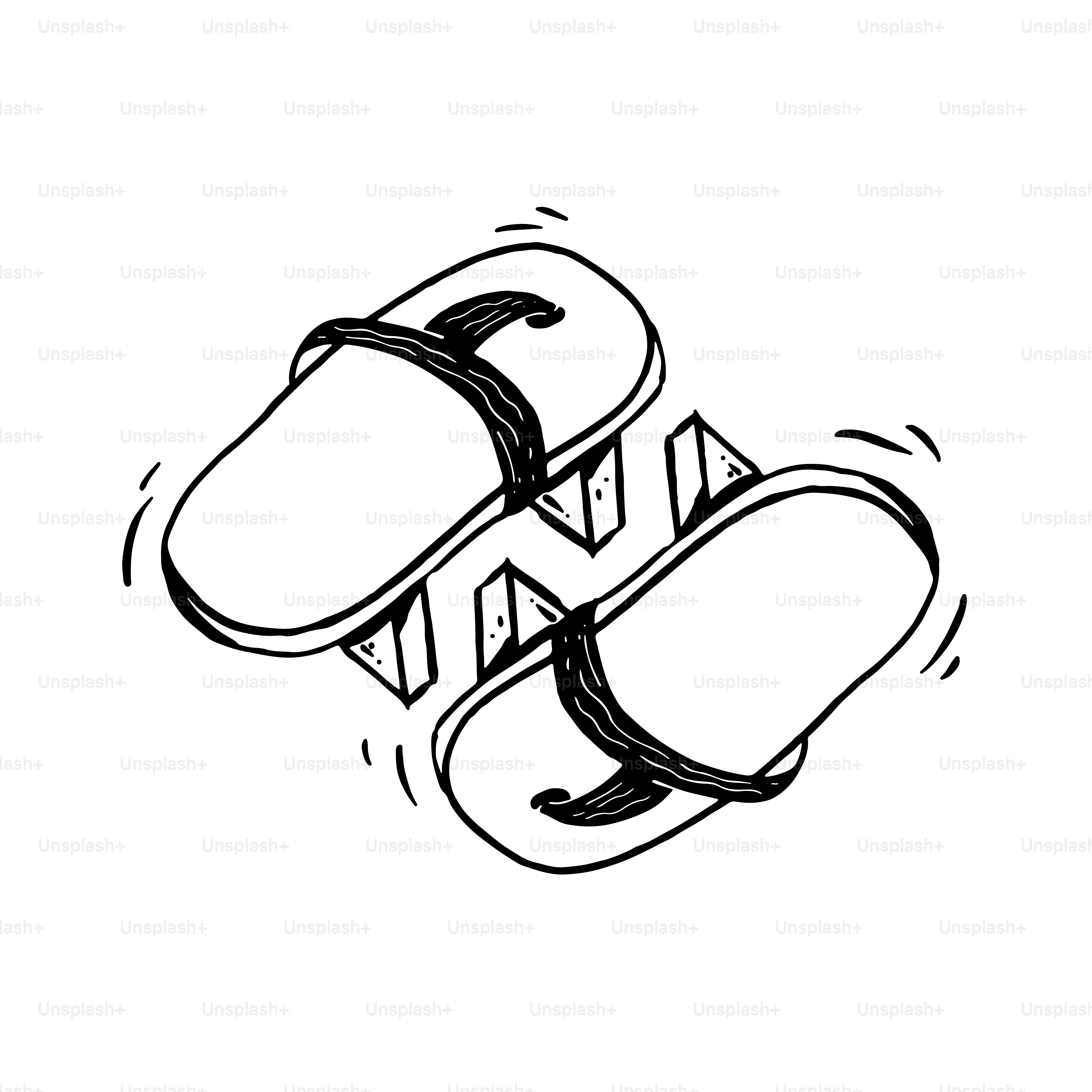 A pair of flip-flops on a white background