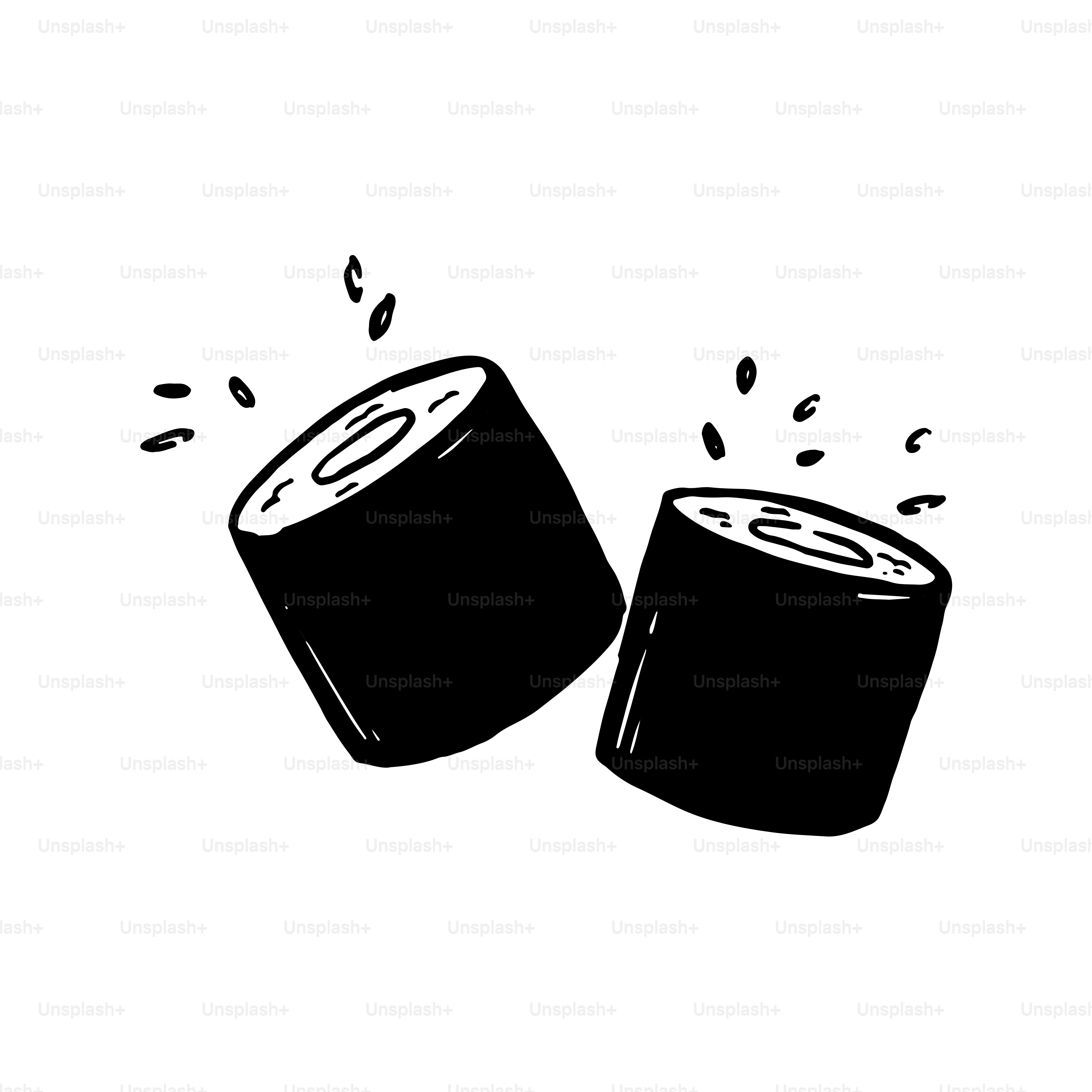 Two sushi rolls with sesame seeds