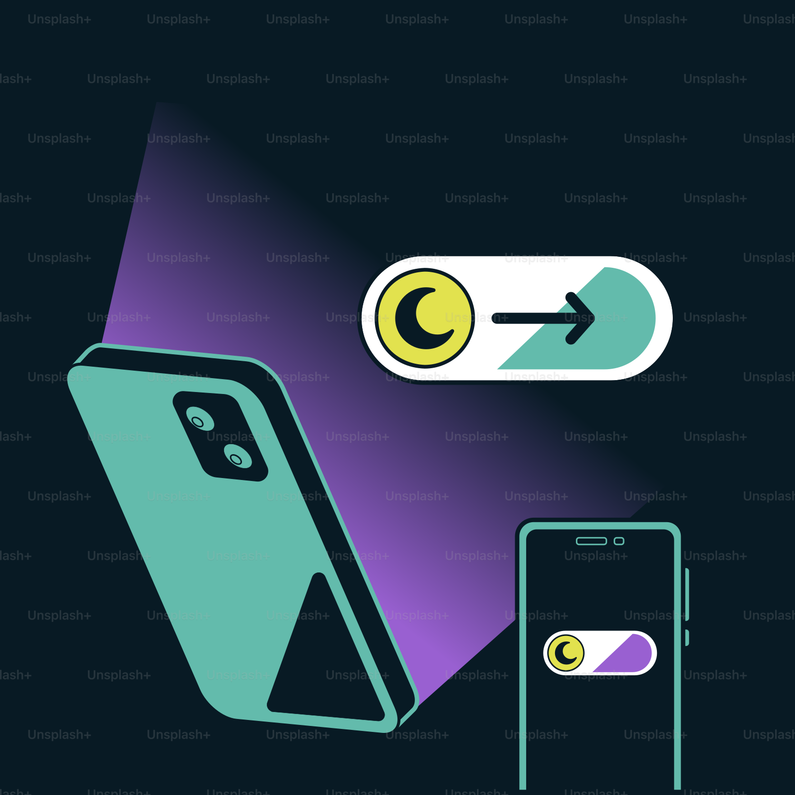 Smartphone com modo noturno ativado