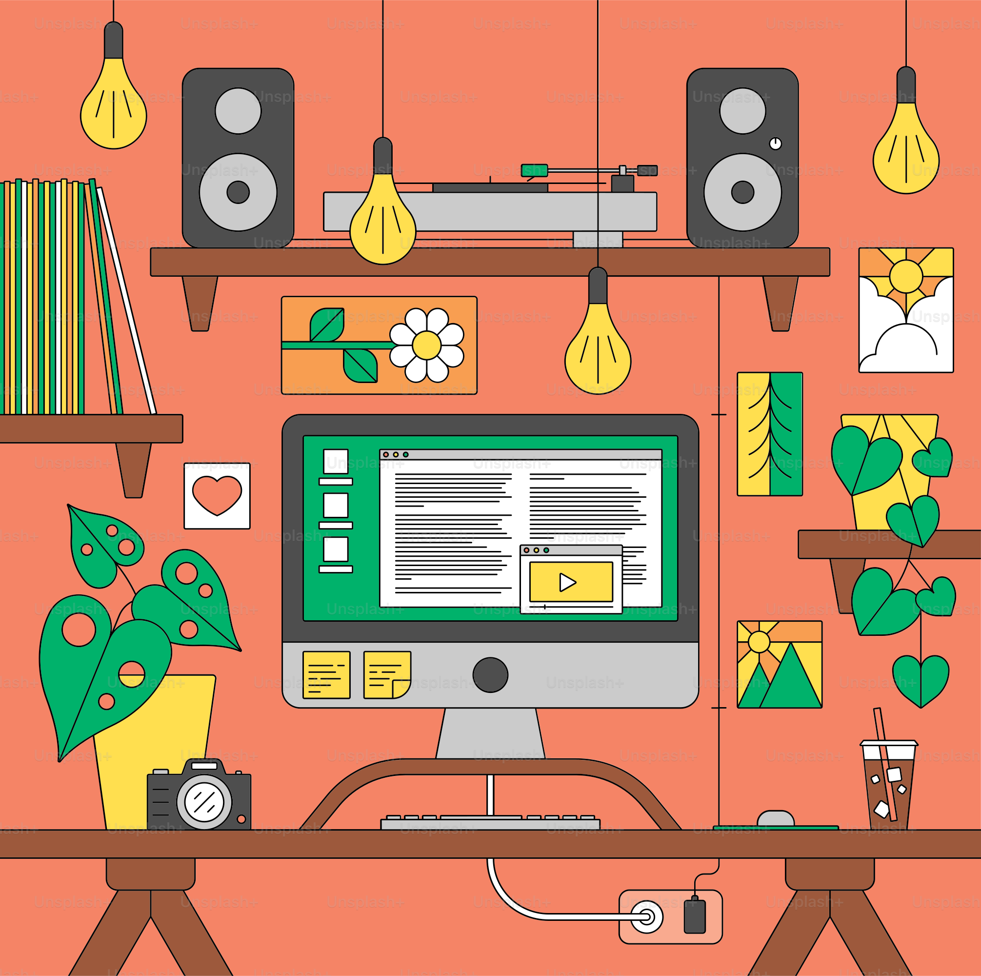 A desktop computer sitting on top of a wooden desk