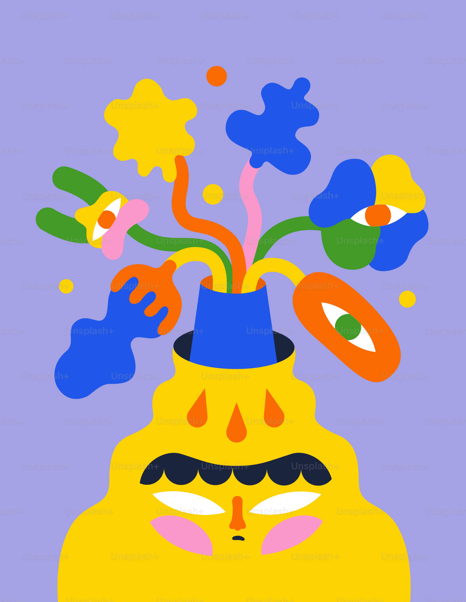 A yellow vase with a bunch of flowers in it