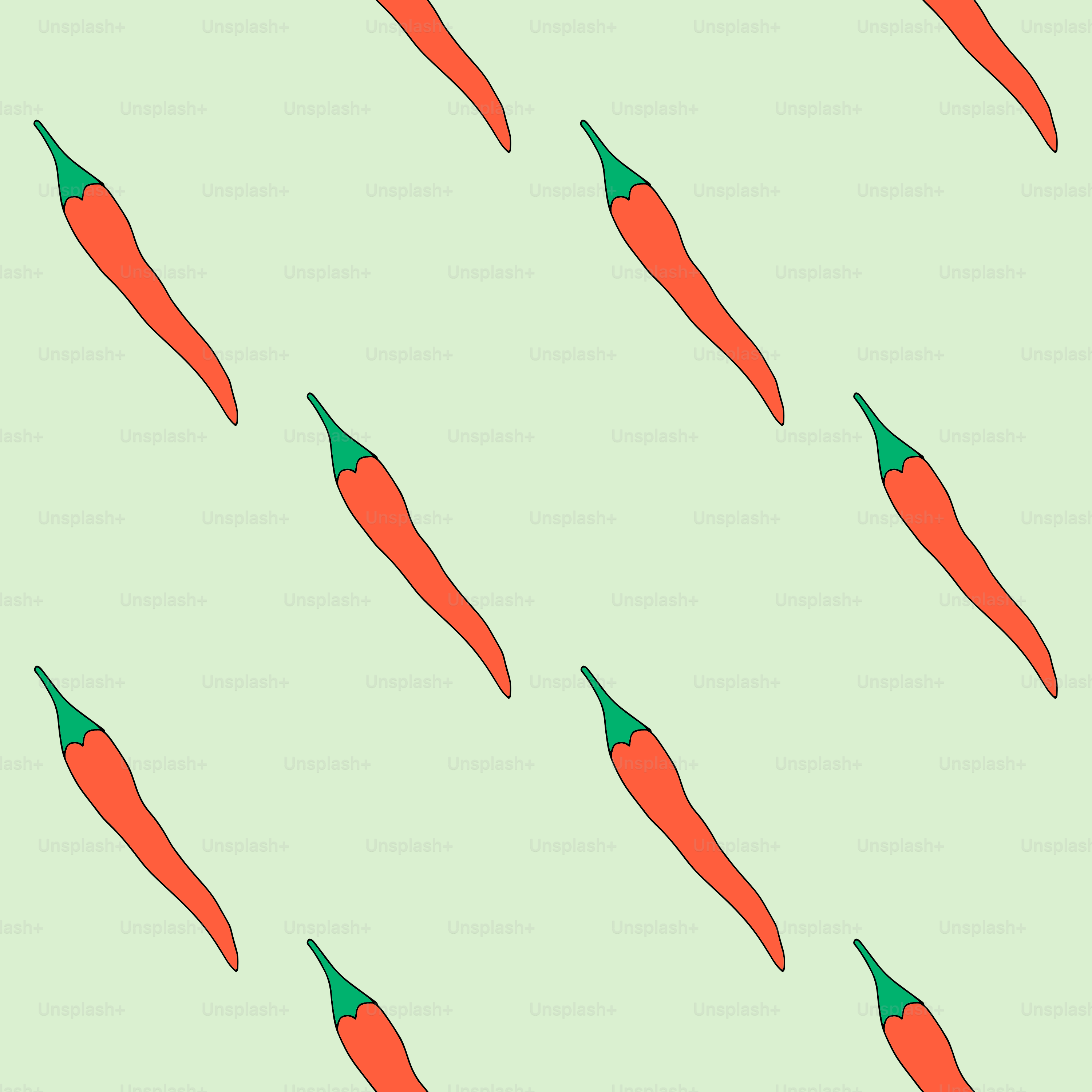 Red chili peppers arranged in a pattern