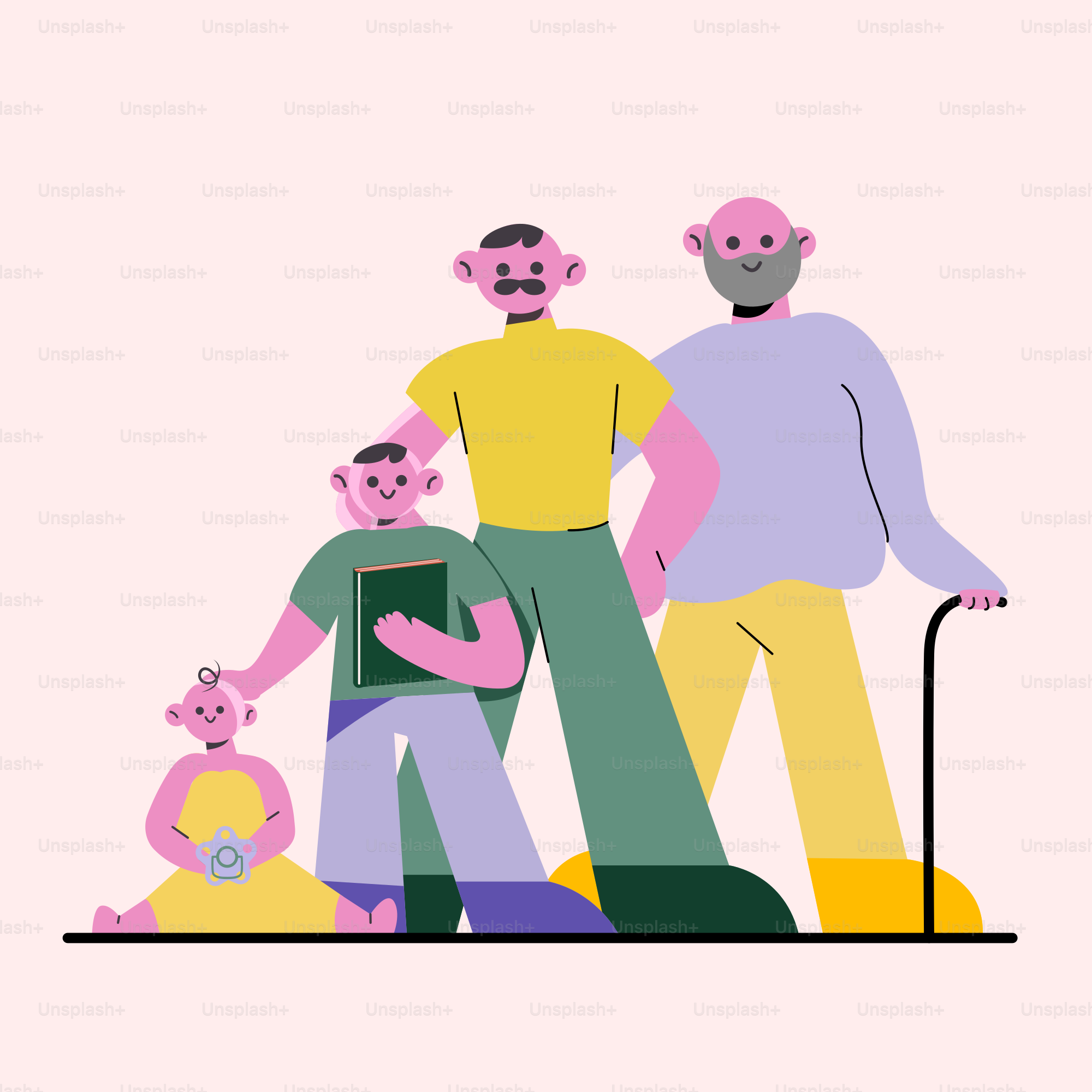 Eine Gruppe von Menschen, die nebeneinander stehen