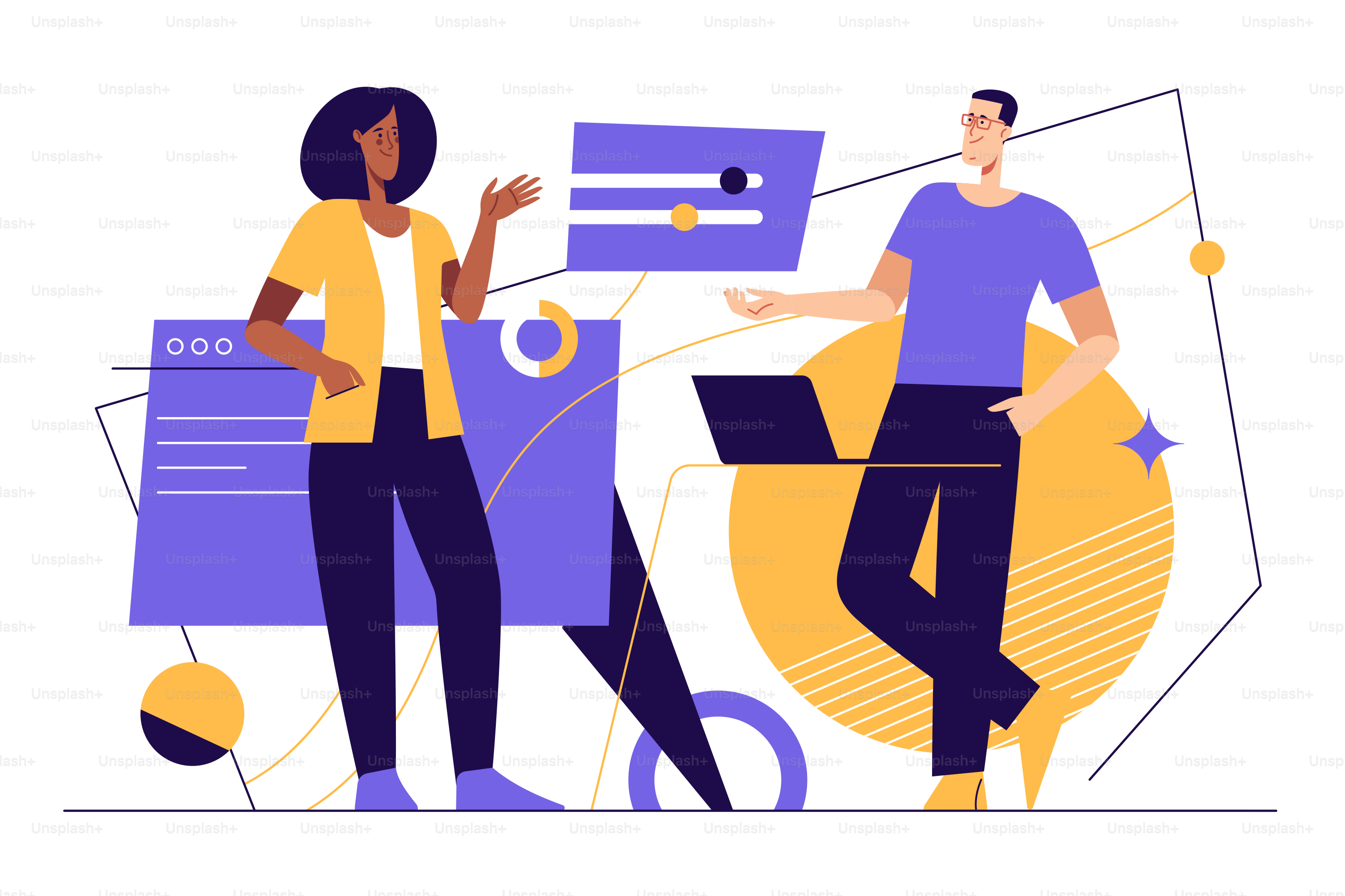 メディア、技術、コミュニケーションをテーマにしたモダンな平面スタイルのアウトラインベクターイラストレーション。編集可能な筆致です。