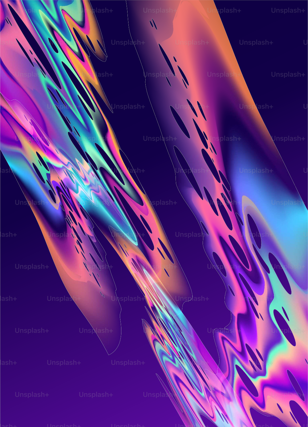 Colourful psychedelic acid wave pattern and texture background. Vector illustration.