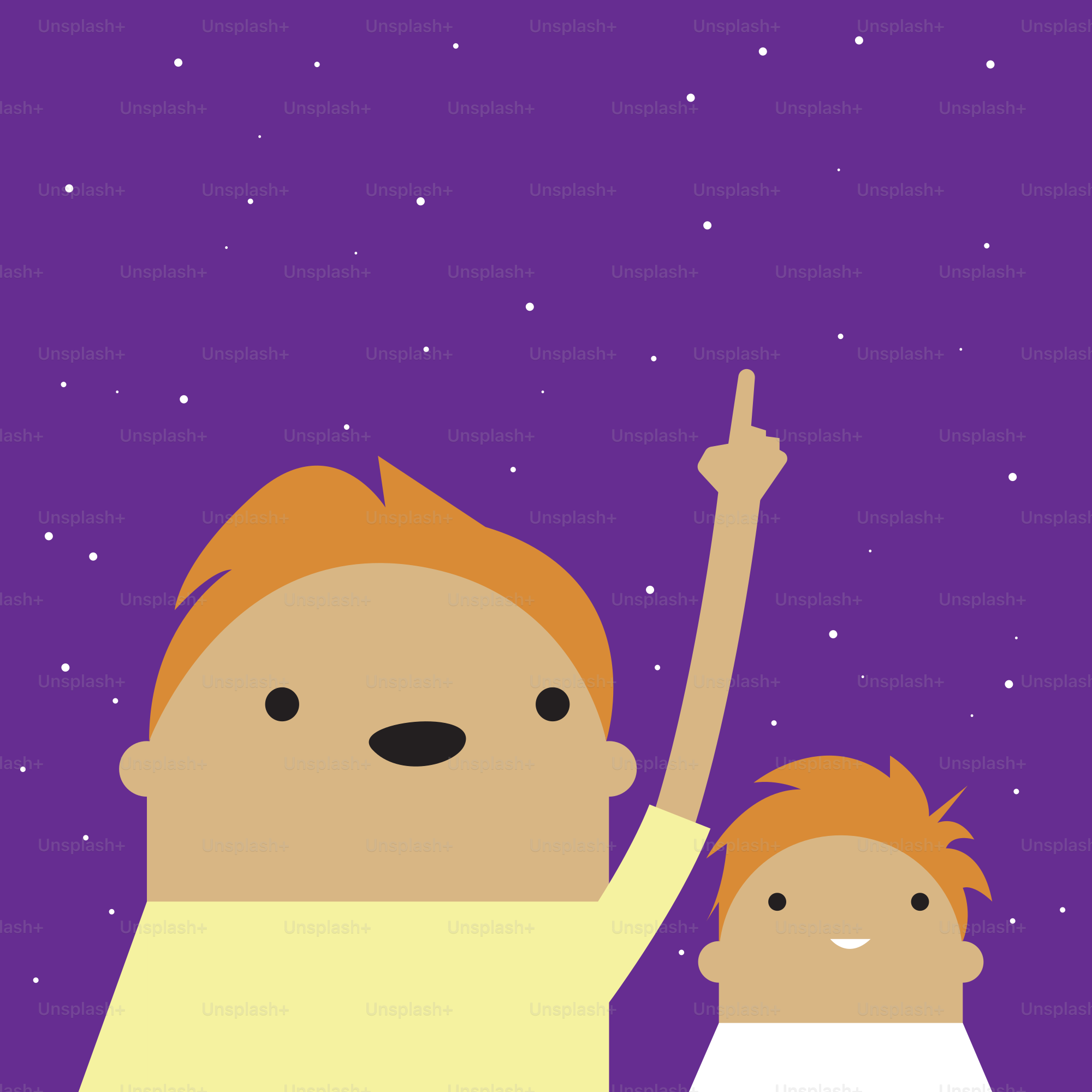 Two people looking up at a starry night sky.