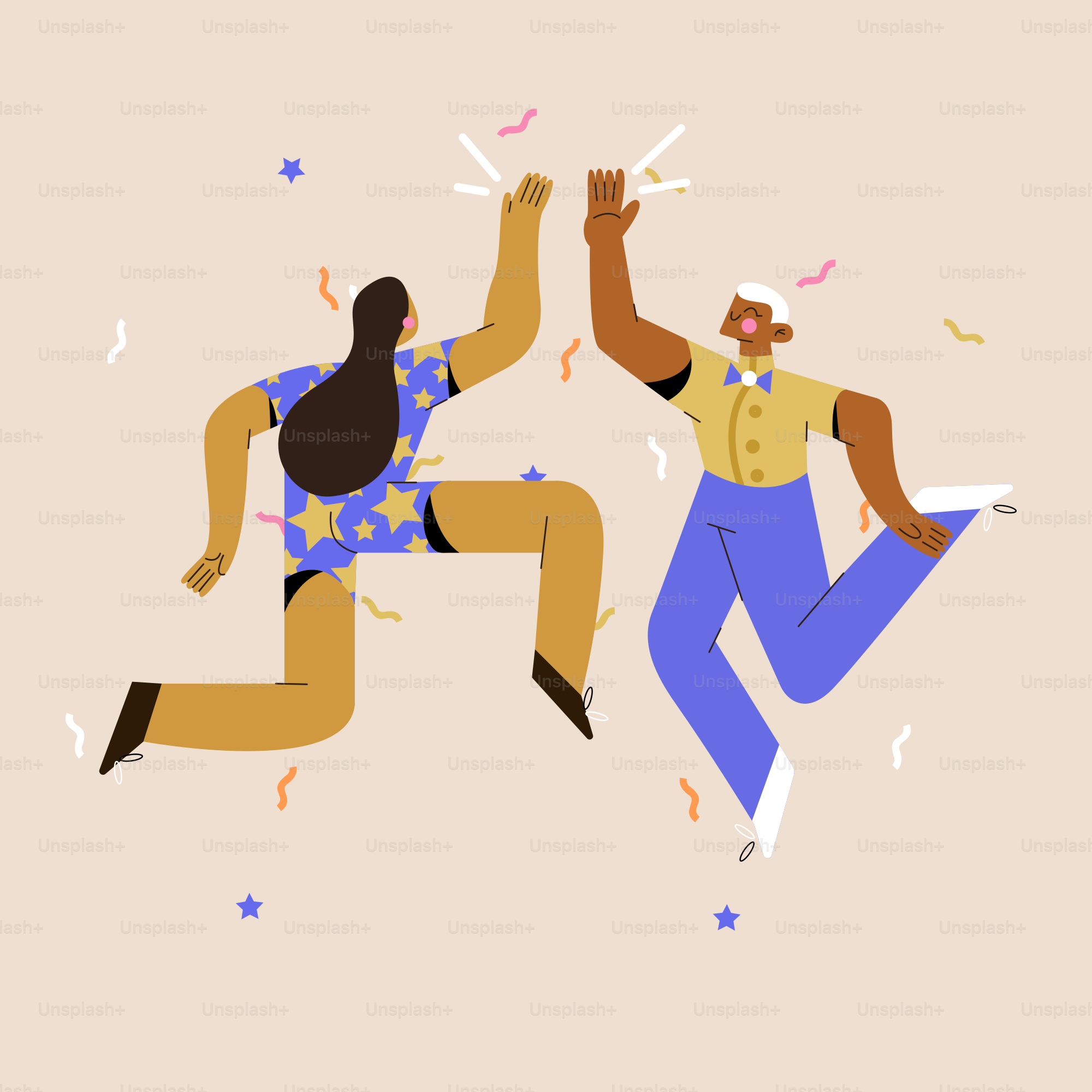 Un par de personas que bailan juntas