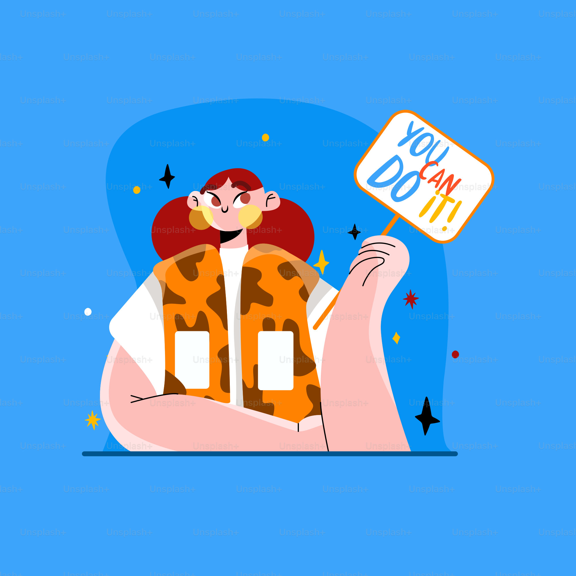 Persona sosteniendo un cartel que dice "¡tú puedes!"