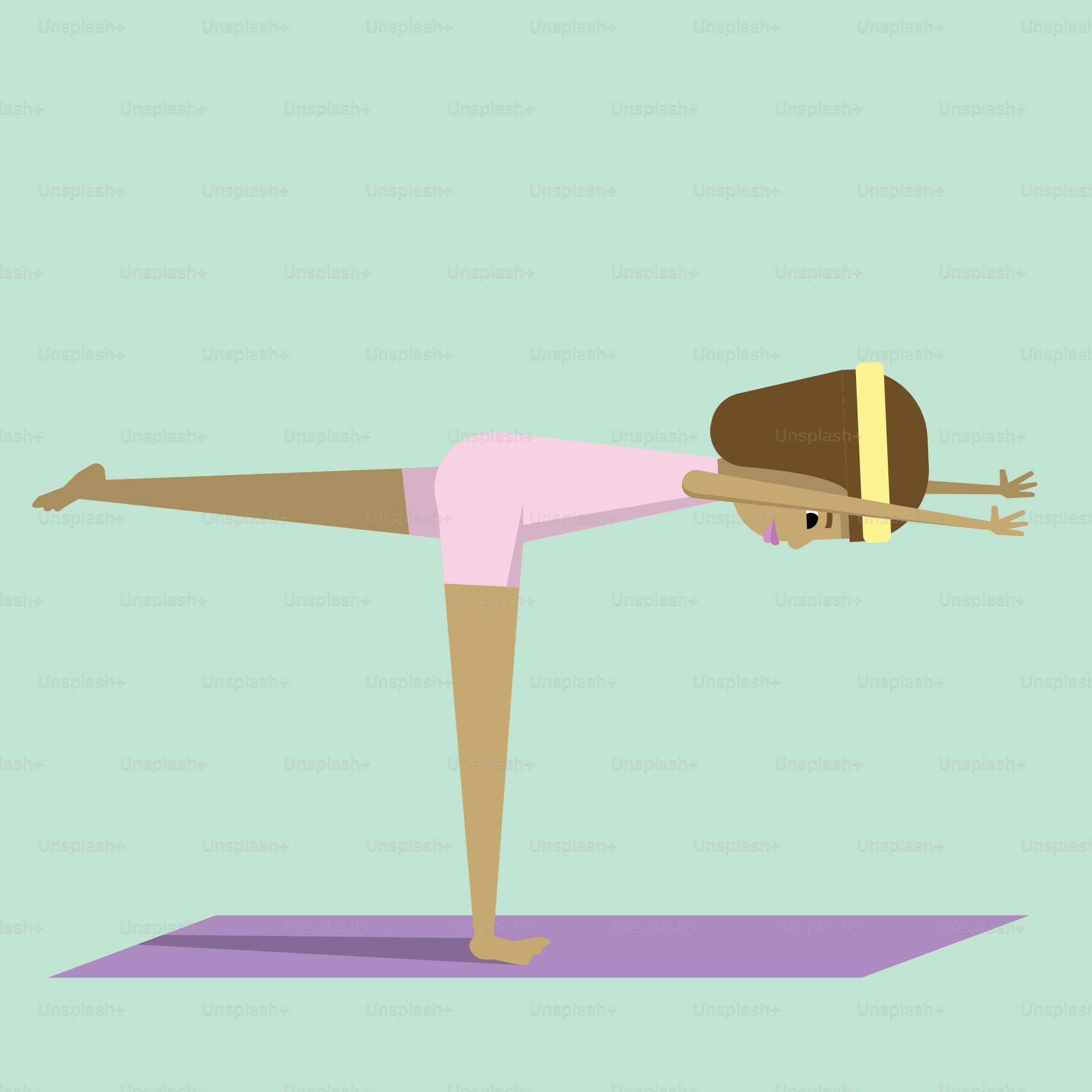 Woman in pink doing yoga warrior pose