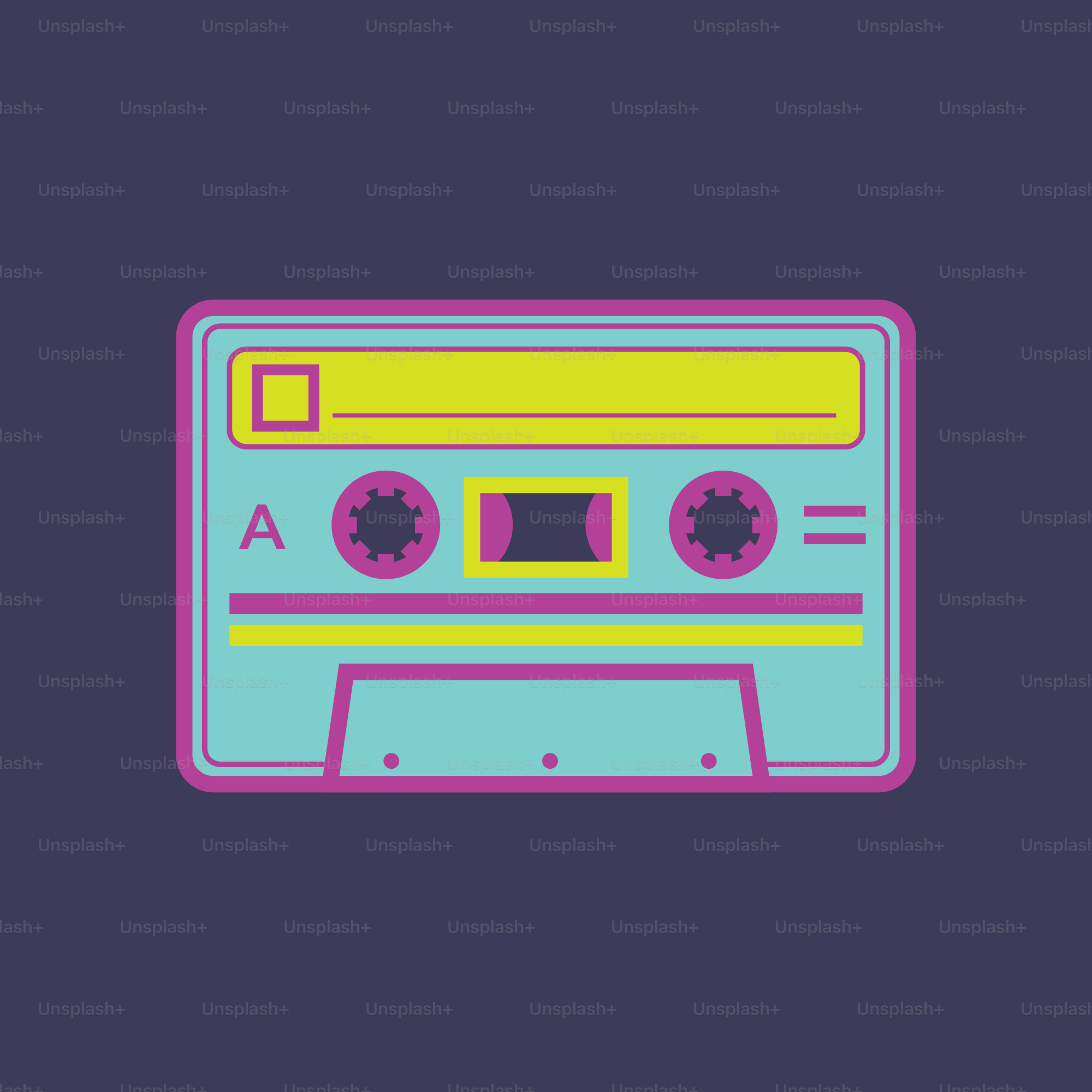 Una cinta retro con una etiqueta amarilla