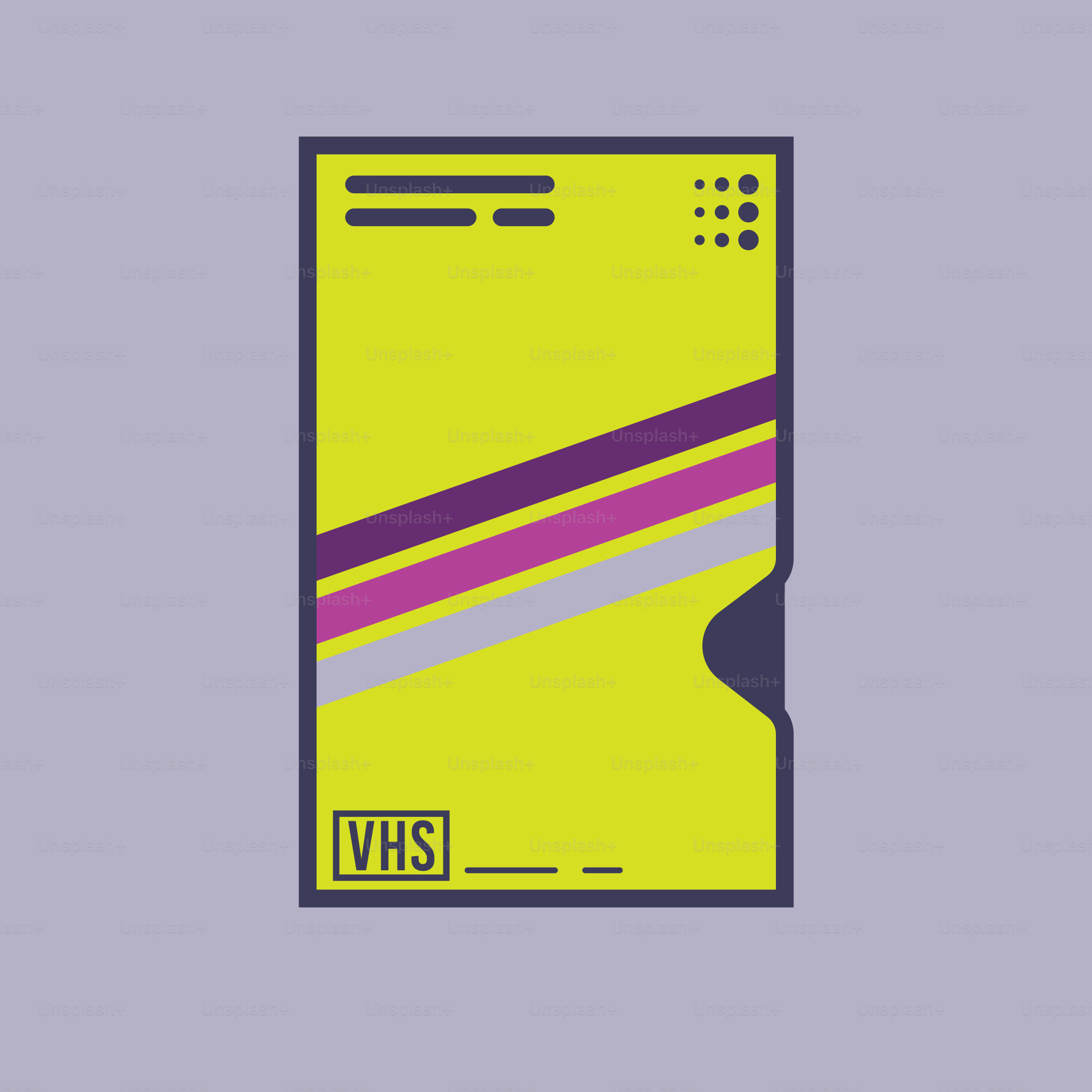 A vintage vhs tape with colorful stripes