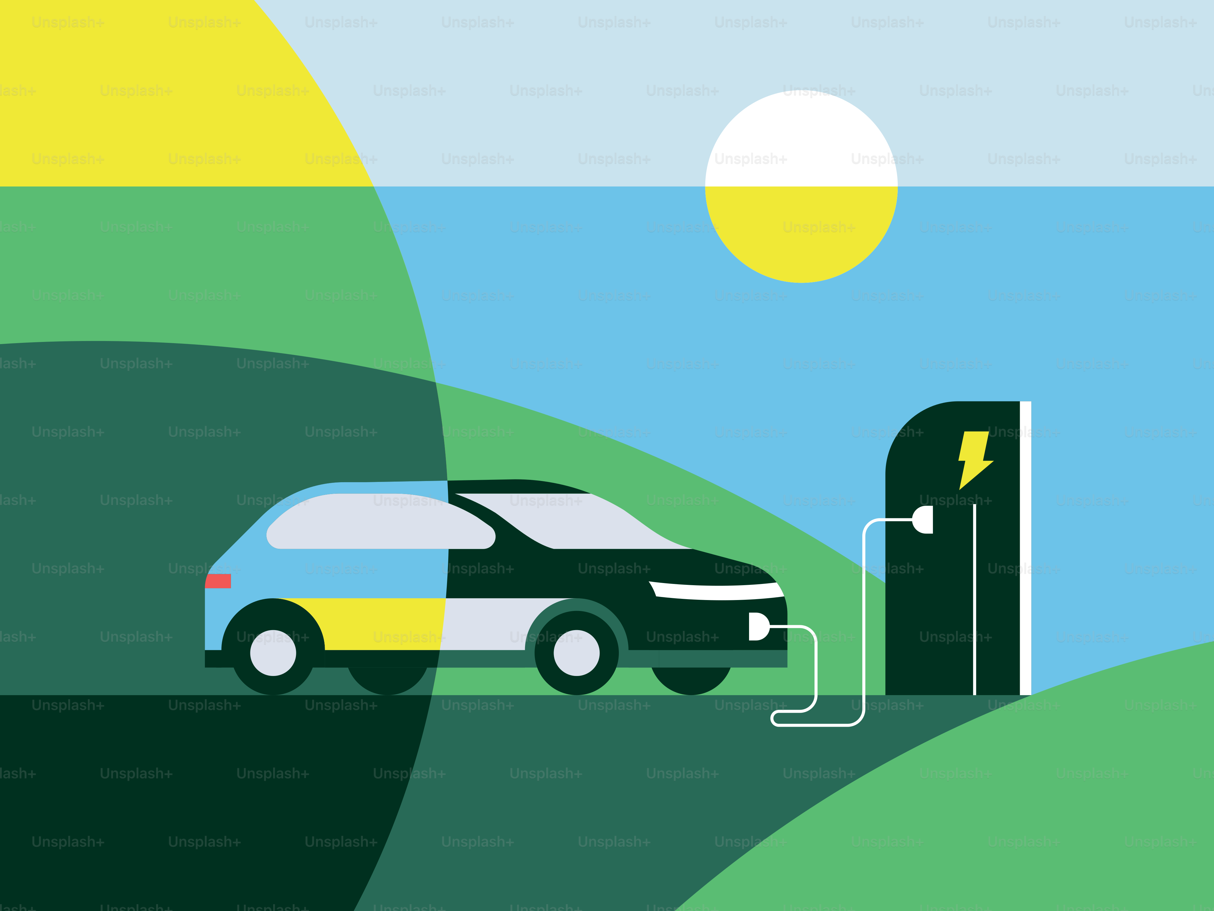 une voiture est garée à une pompe à essence