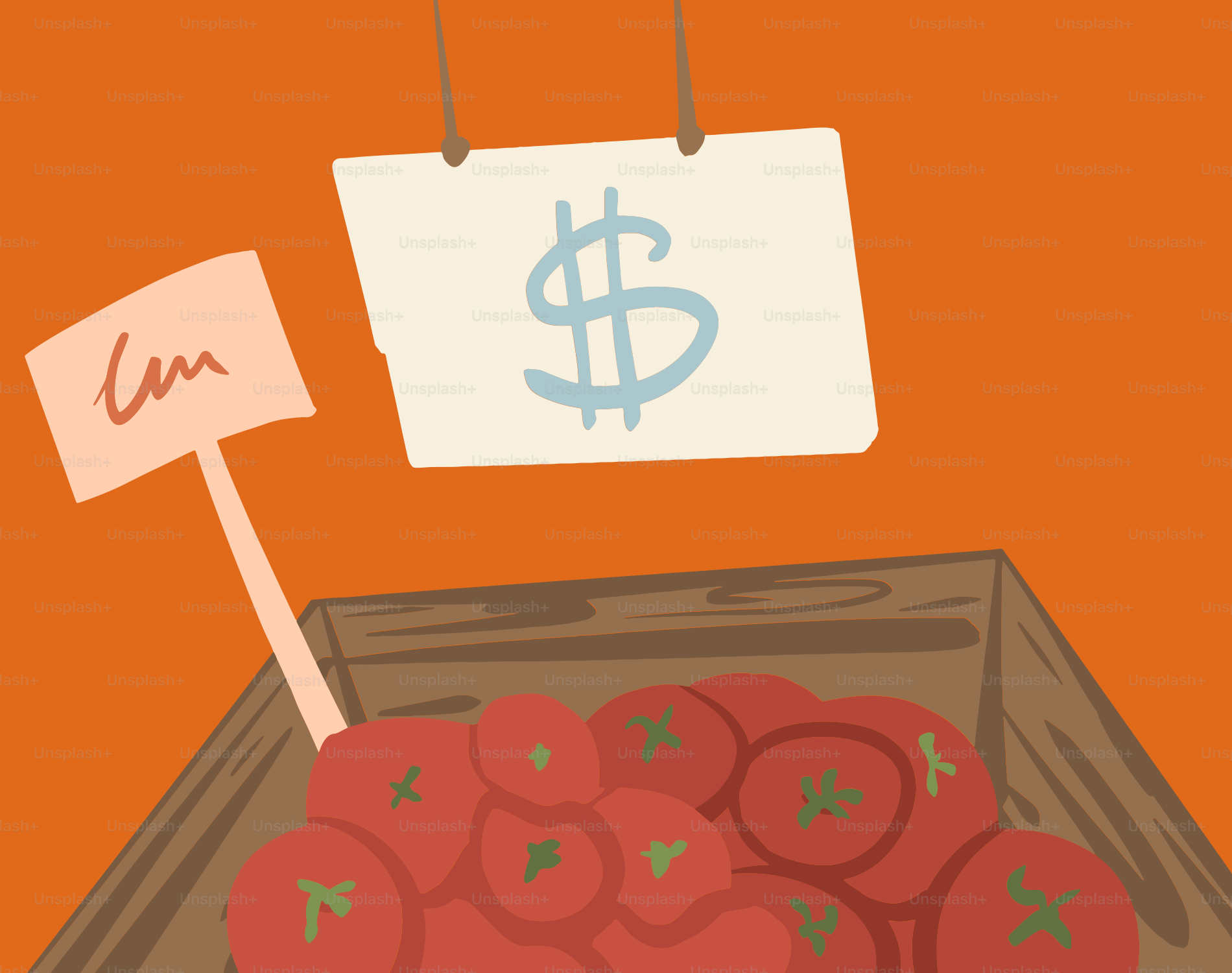 a bunch of tomatoes in a box with a price sign