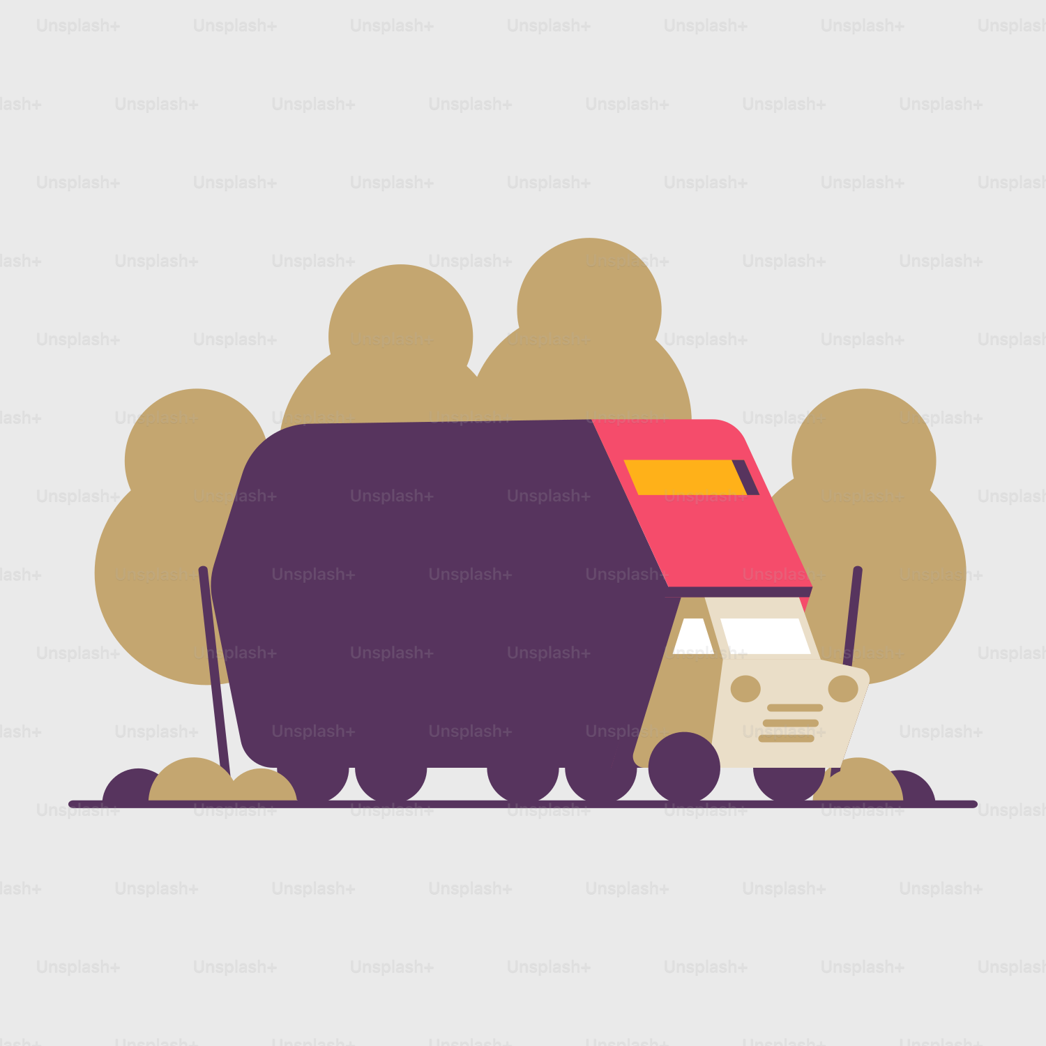 an image of a truck with trees in the background