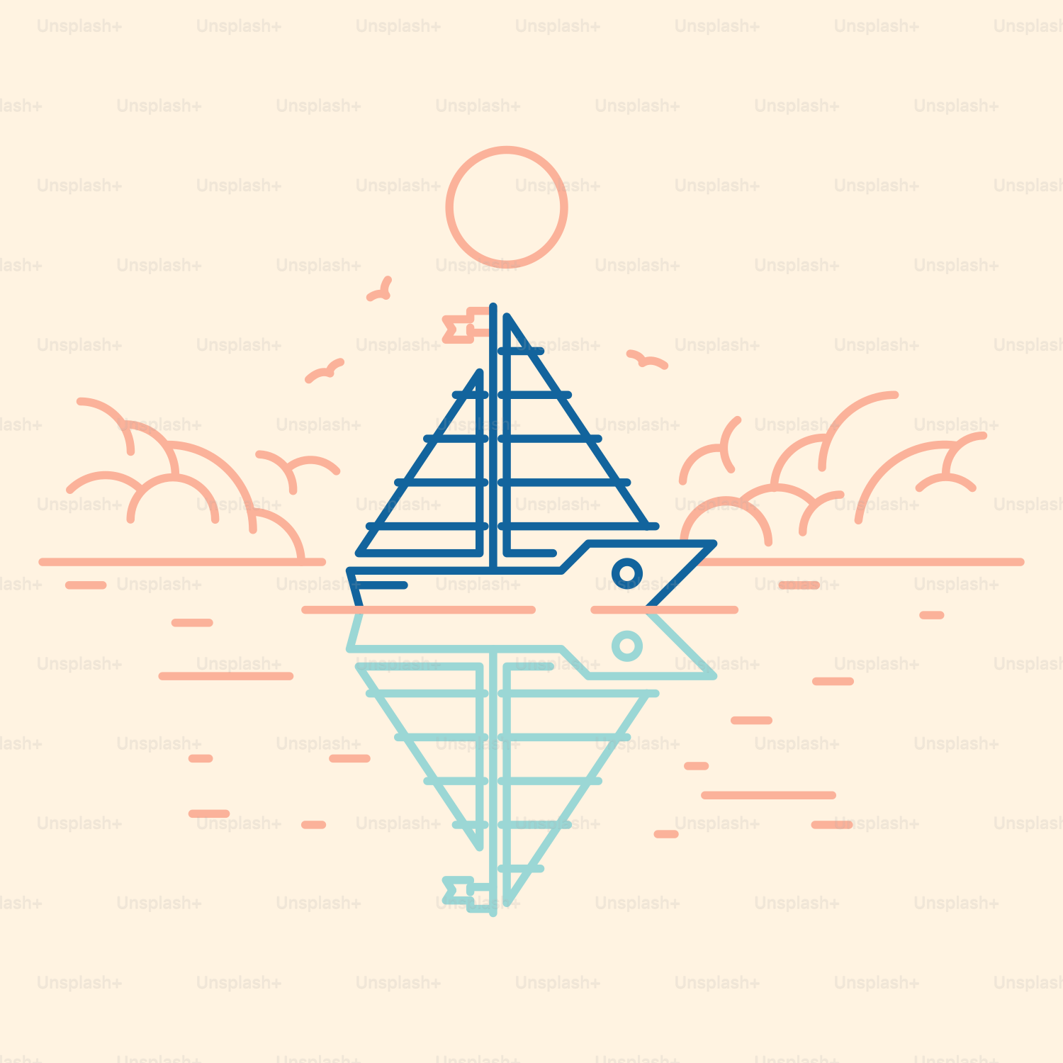 a boat floating on top of a body of water