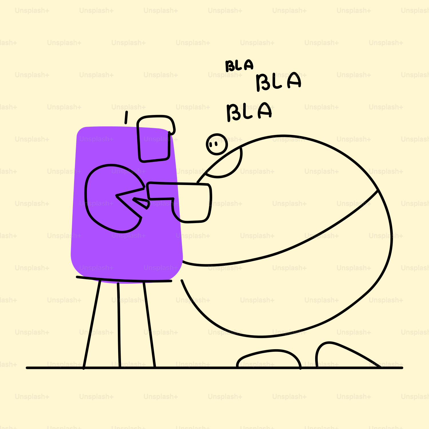 un dessin d’une personne écrivant sur une feuille de papier