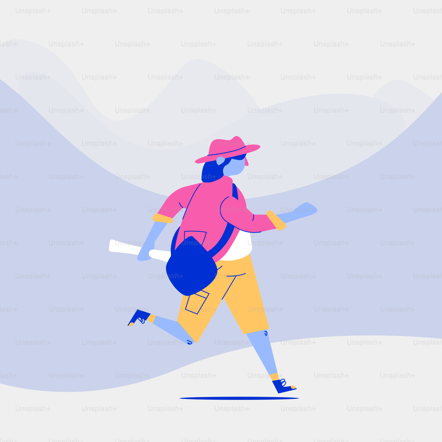 a person in a pink hat is walking in the snow