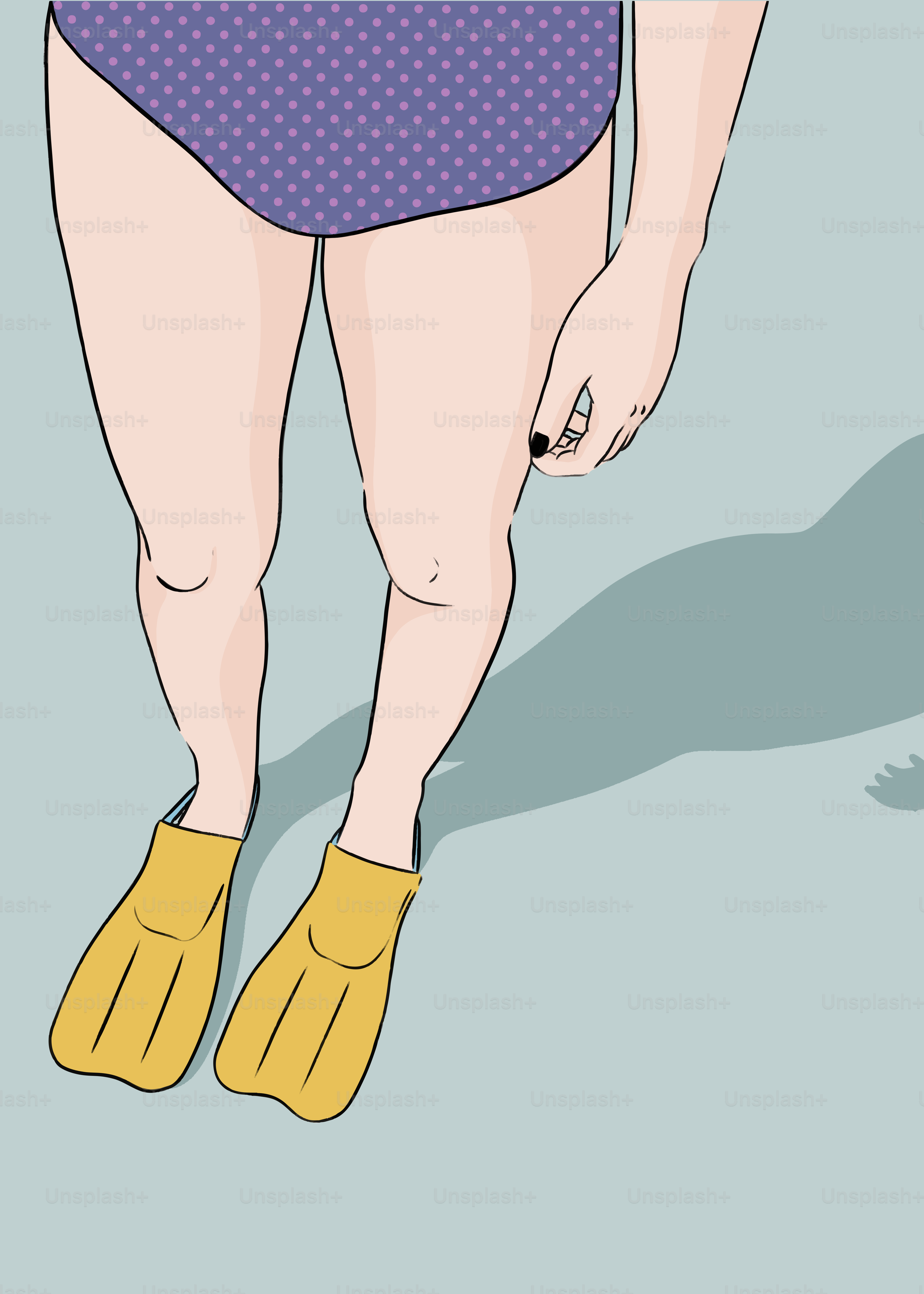 a fat man with yellow rubber boots on his feet