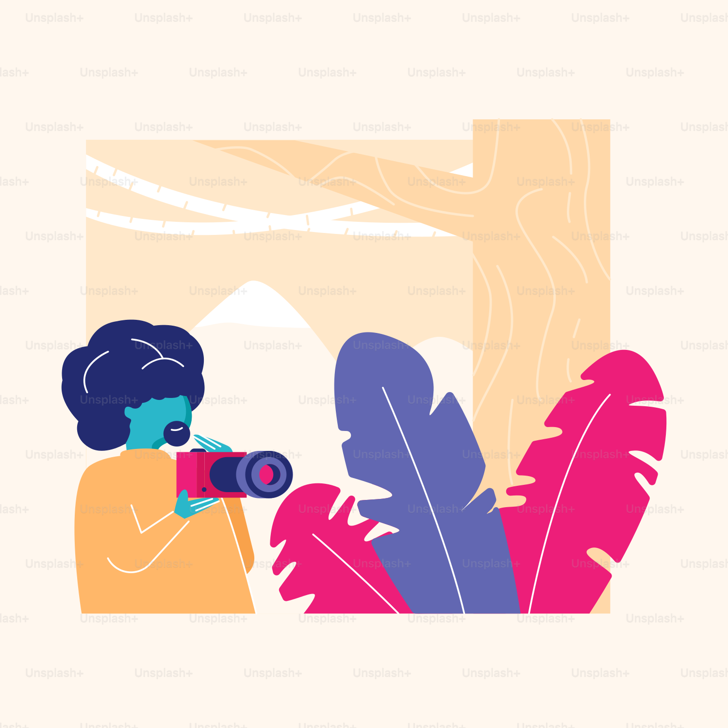 a woman taking a picture with a camera
