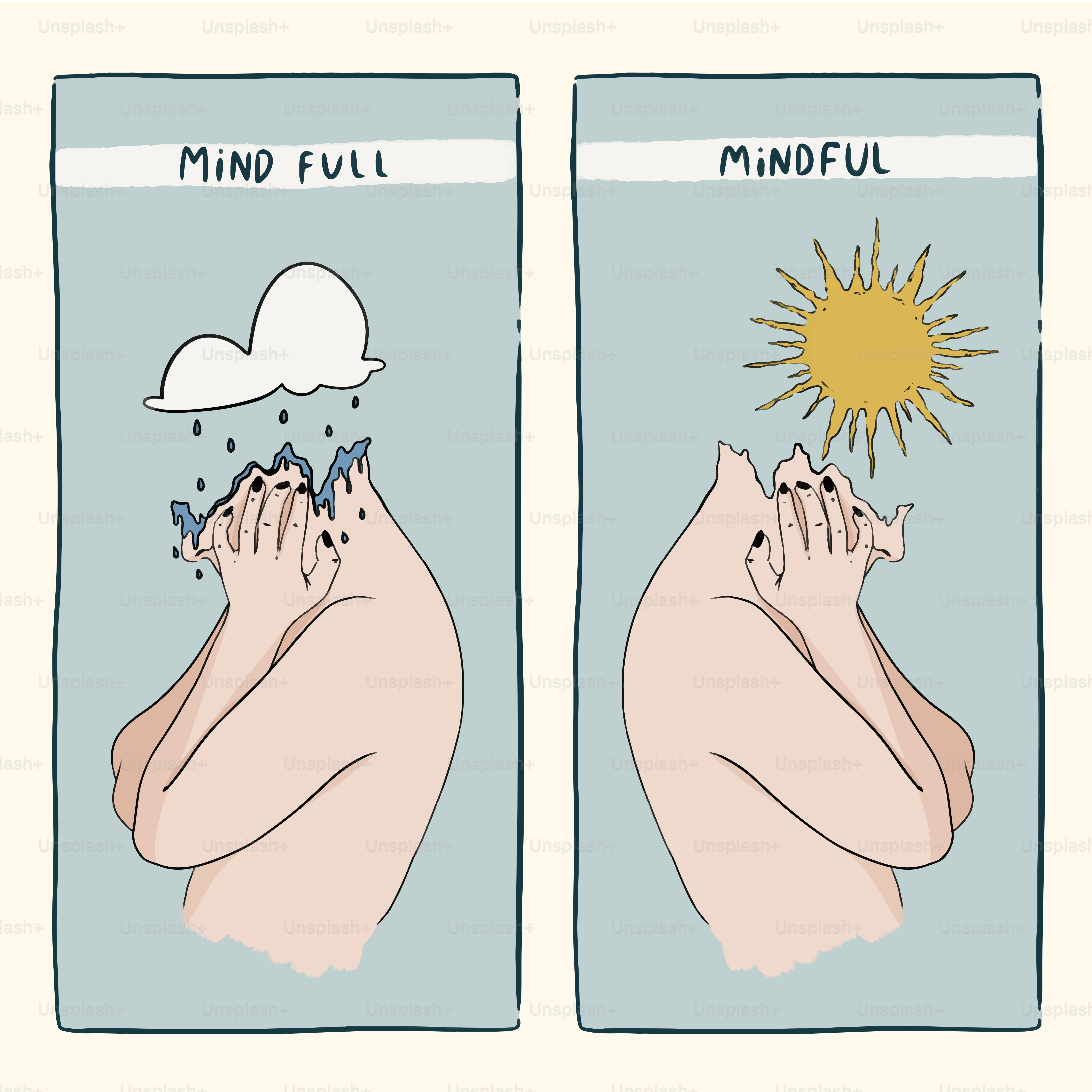 a cartoon of a person sleeping in a bed with the sun above them