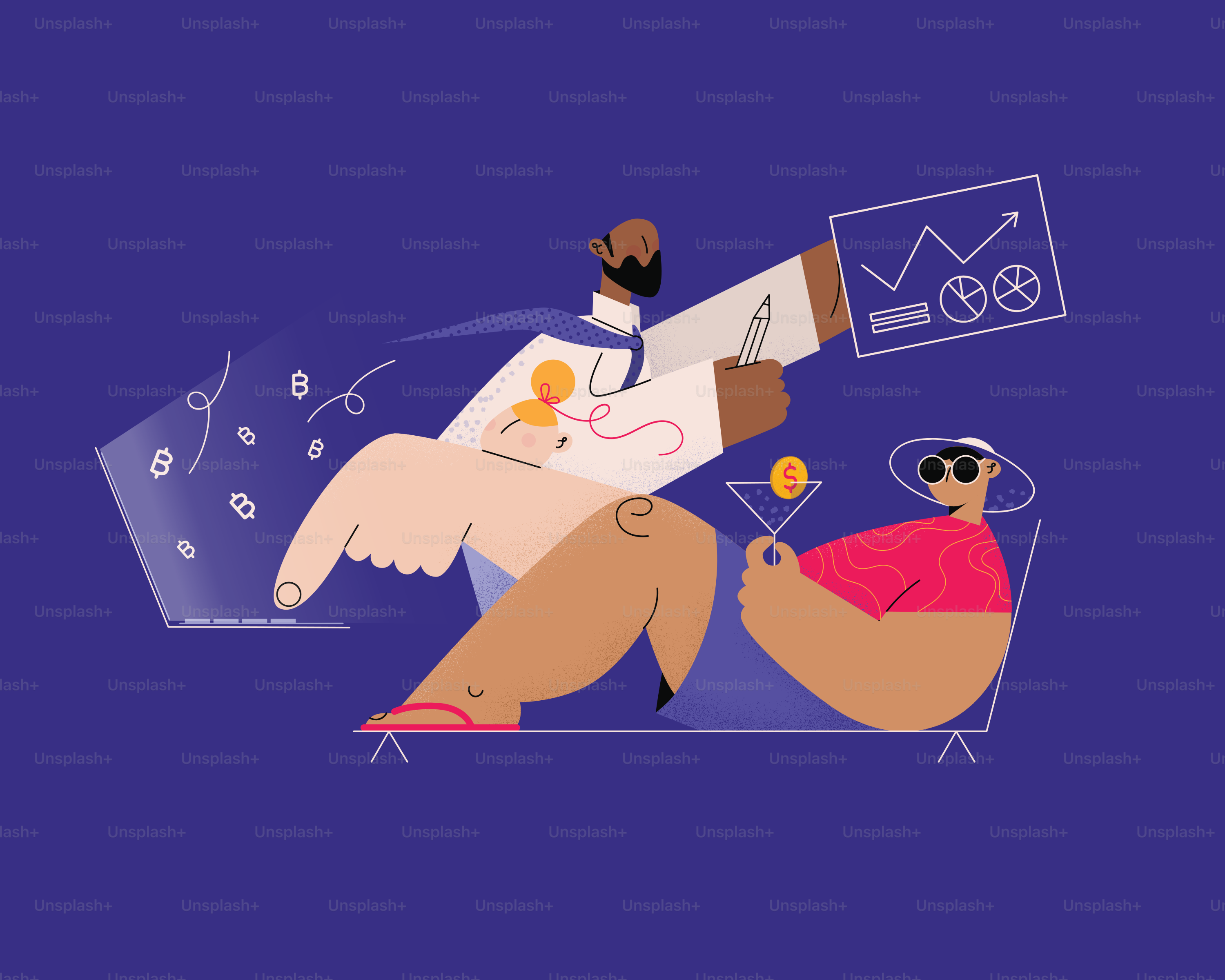 a man sitting on top of a chair next to another man