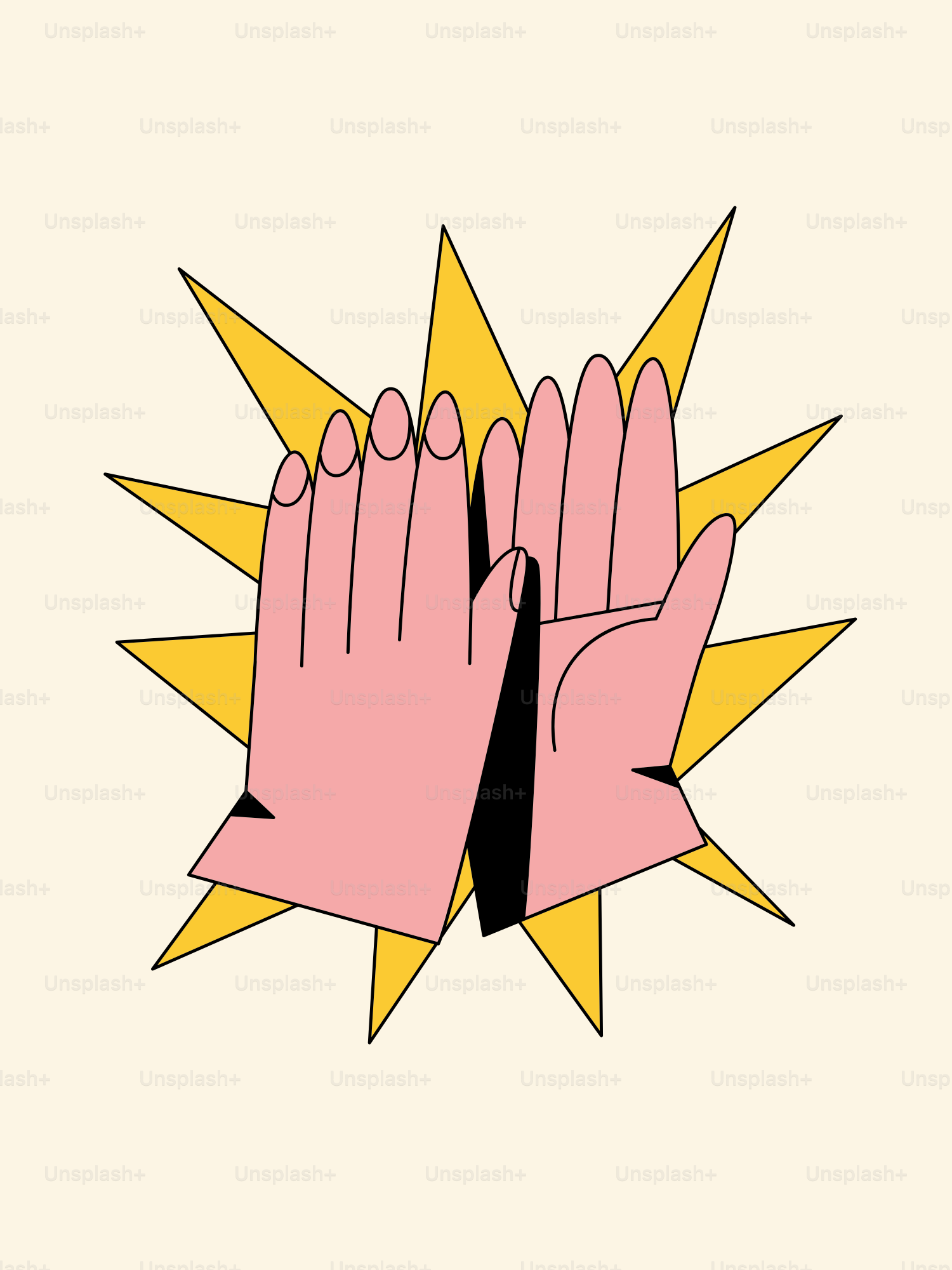 a pair of pink gloves with yellow stars on them