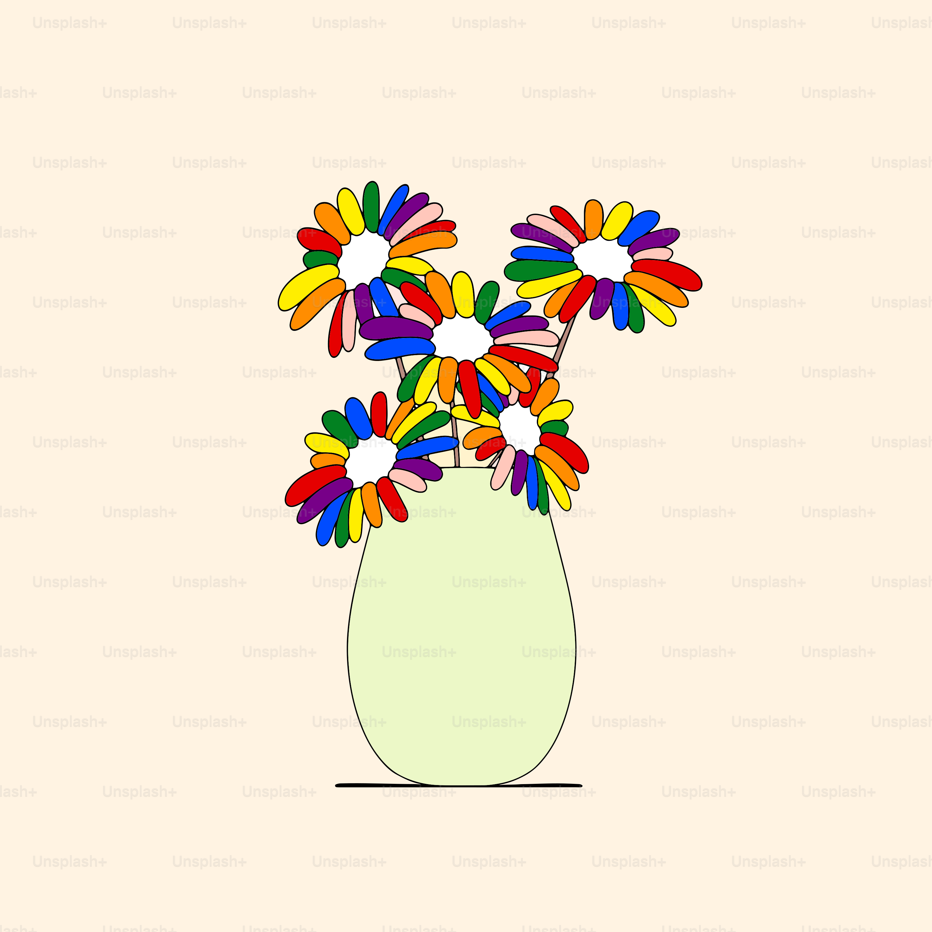 a vase filled with colorful flowers on top of a table