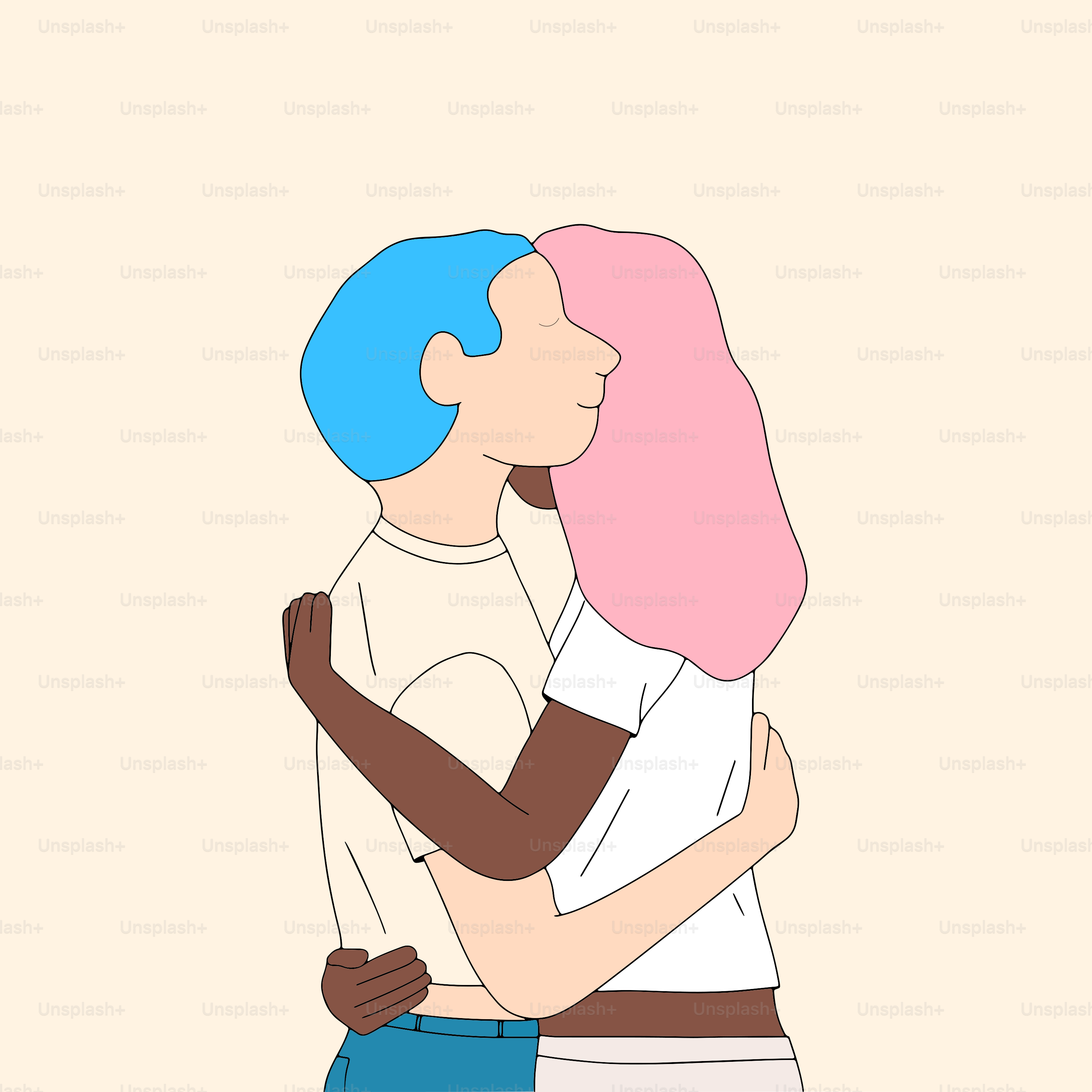 Un paio di persone che si abbracciano