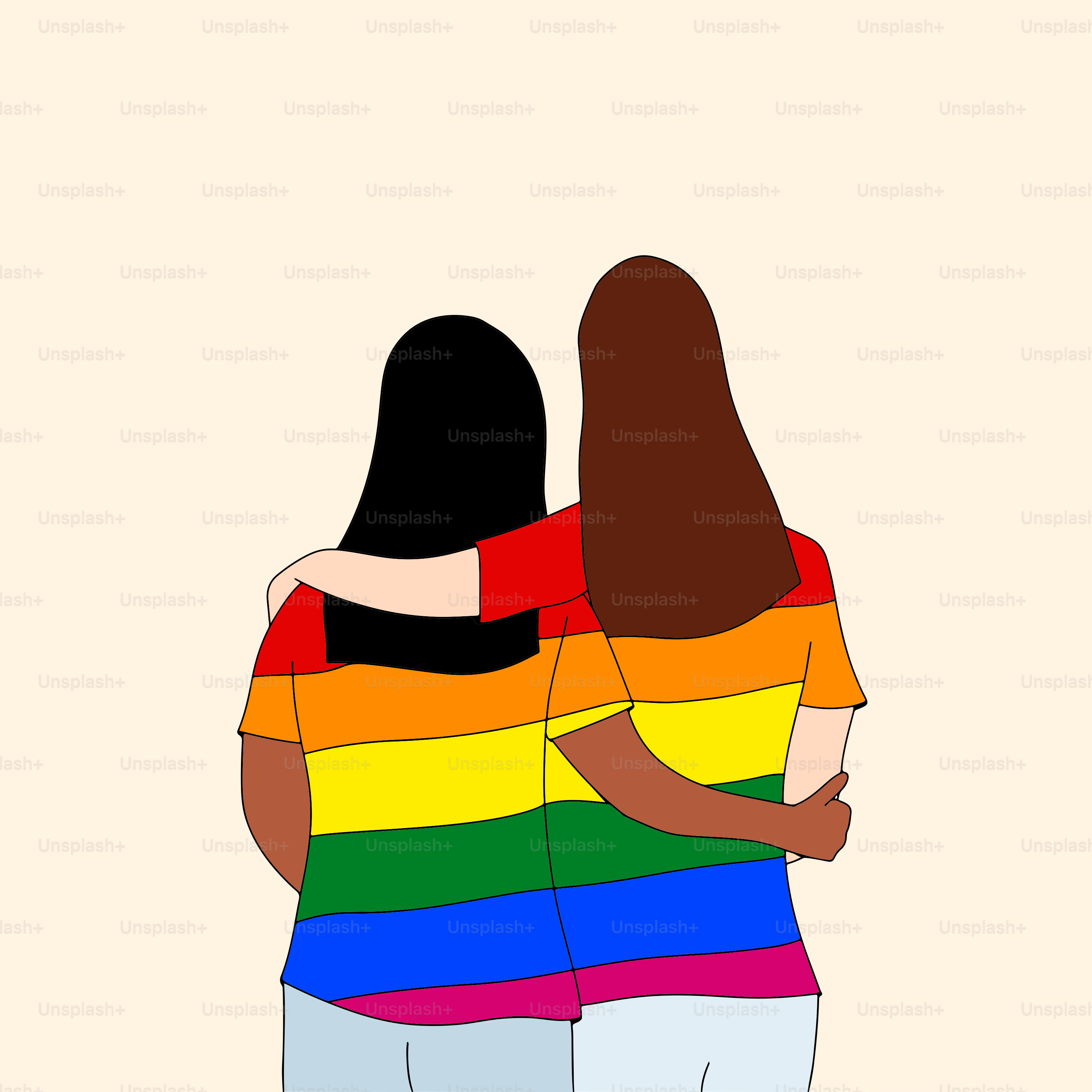 Un par de personas abrazándose