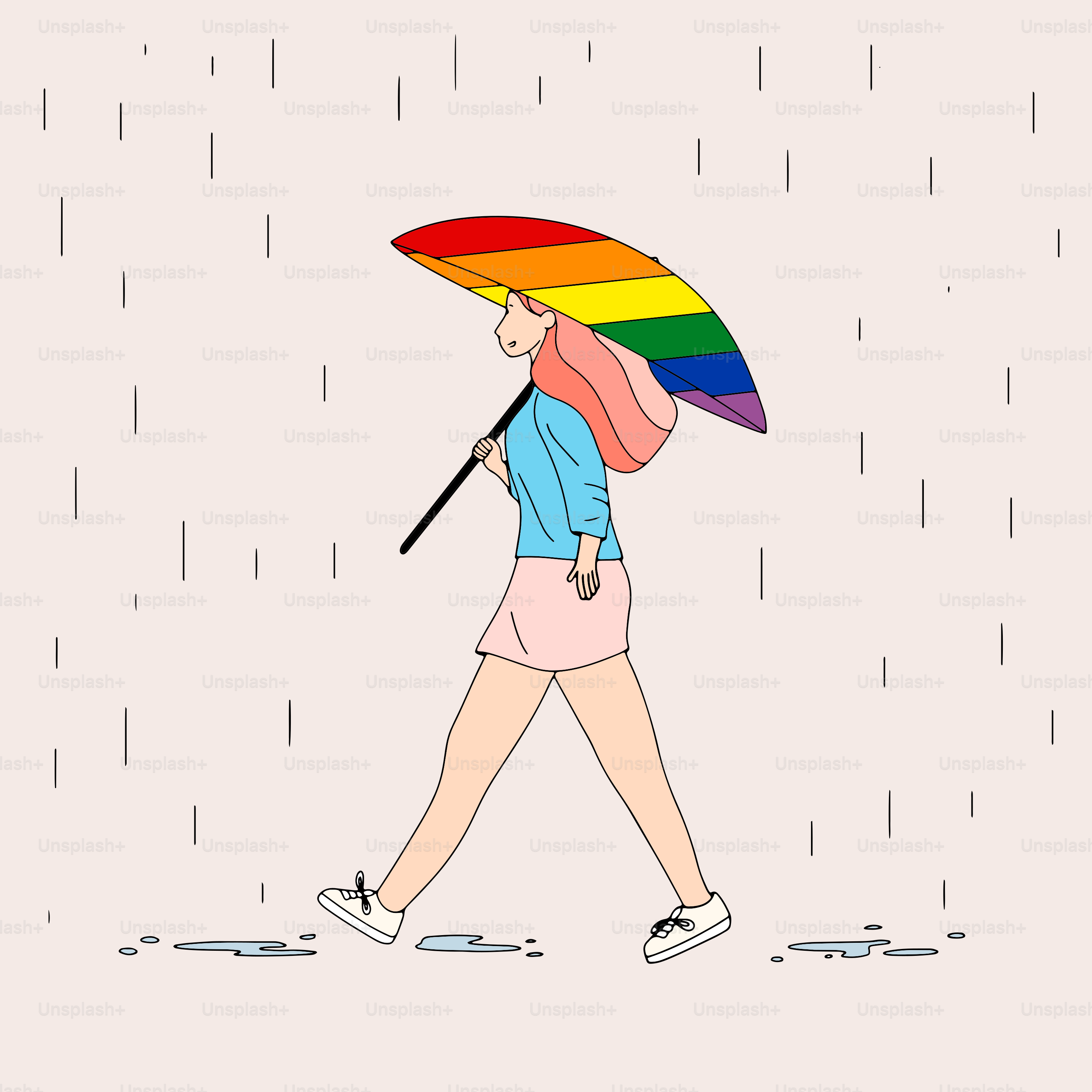 a person walking in the rain with an umbrella