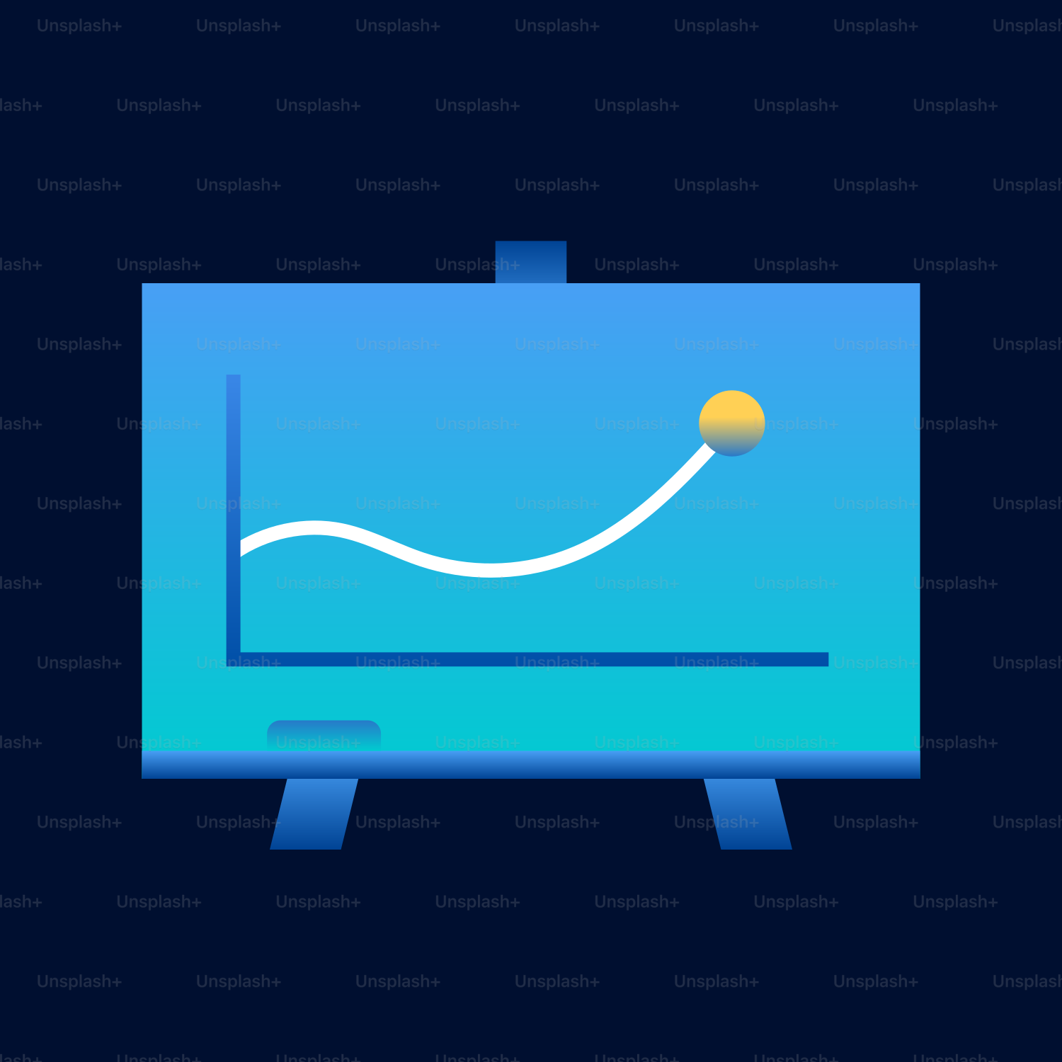 a flat screen tv with a curve on it