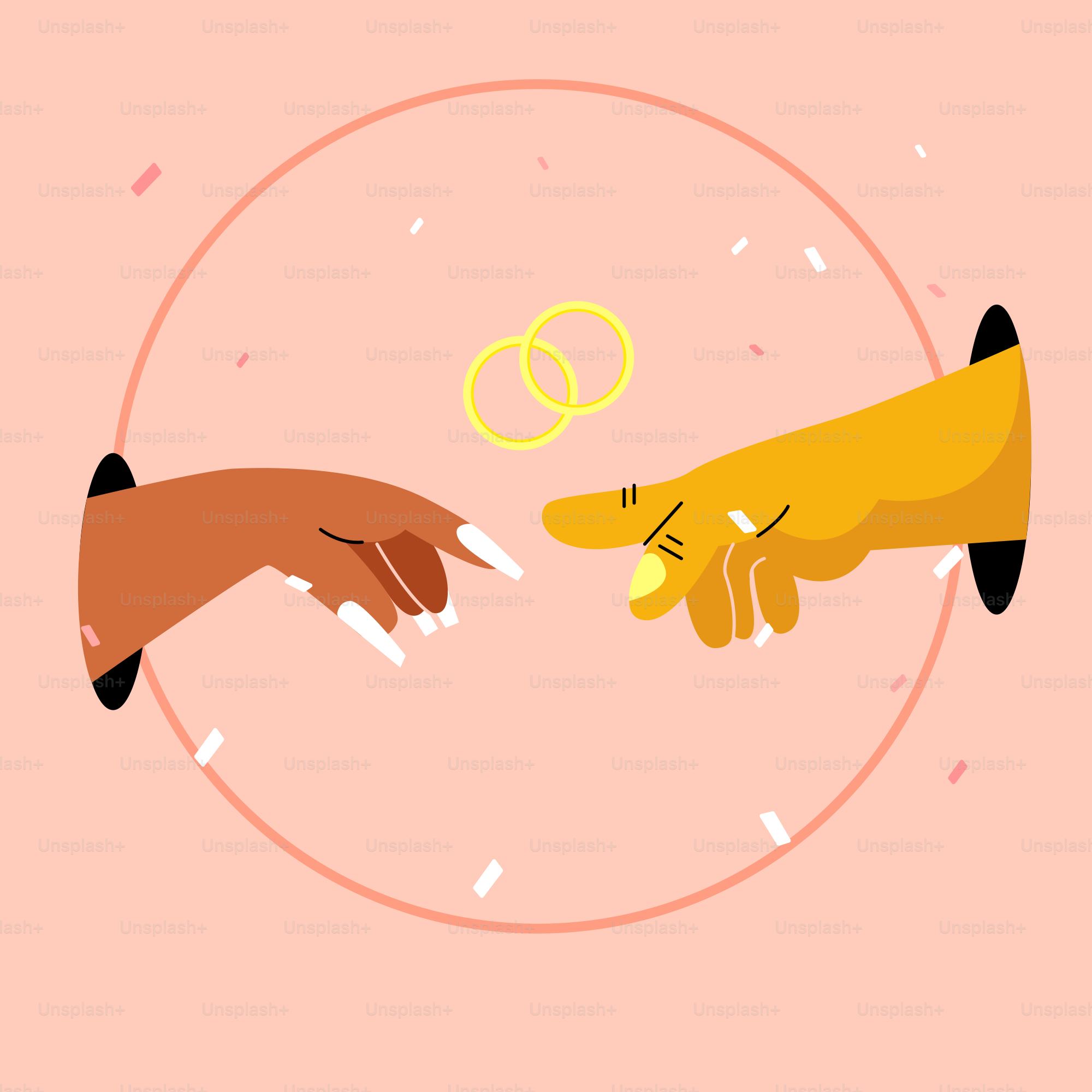 a couple of hands touching each other over a ring