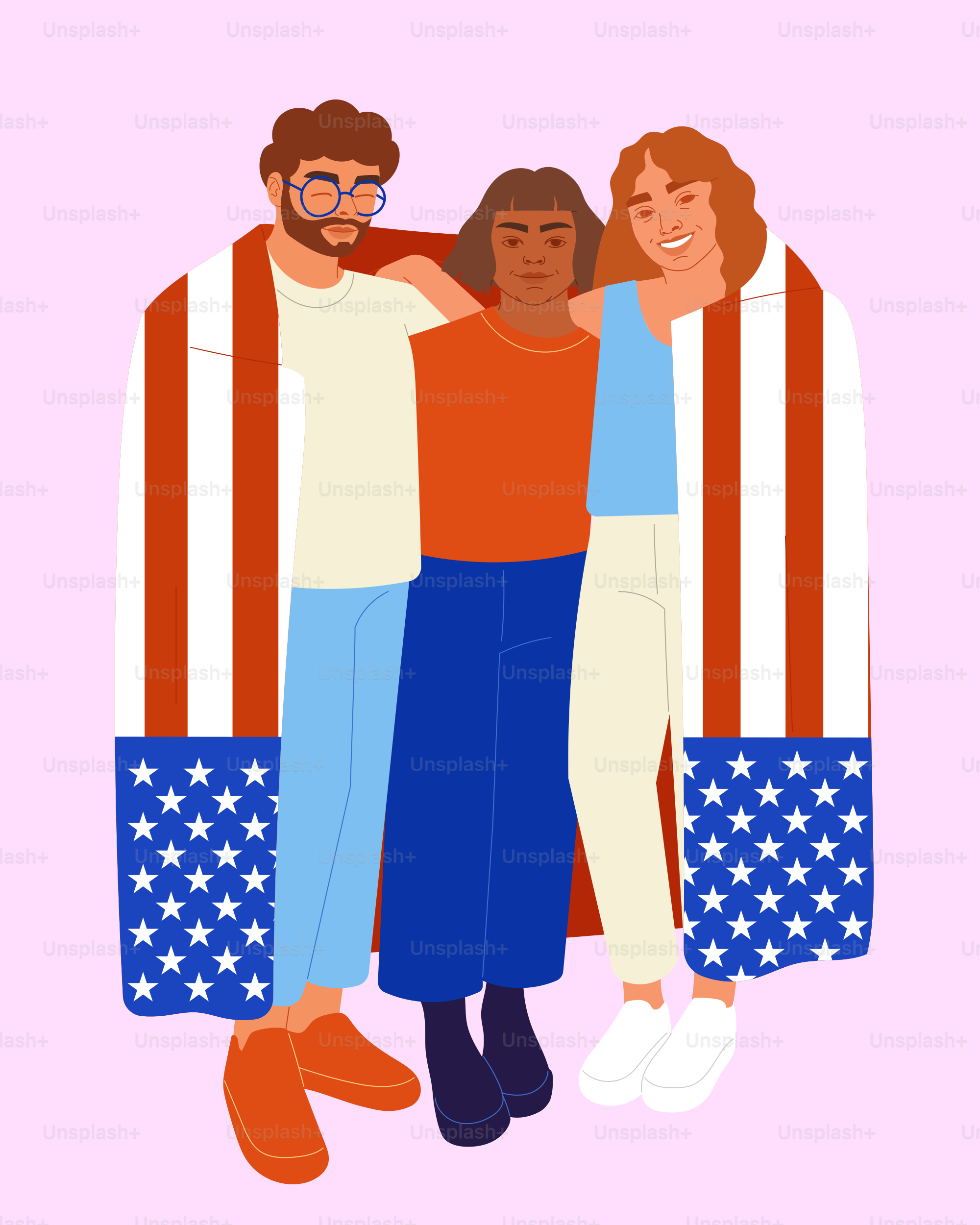 a group of people standing next to each other